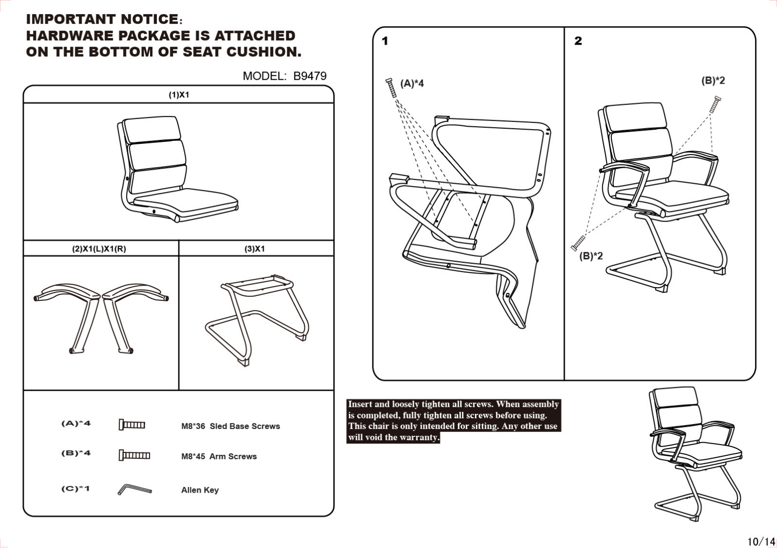 Boss B9479BK Assembly Guide