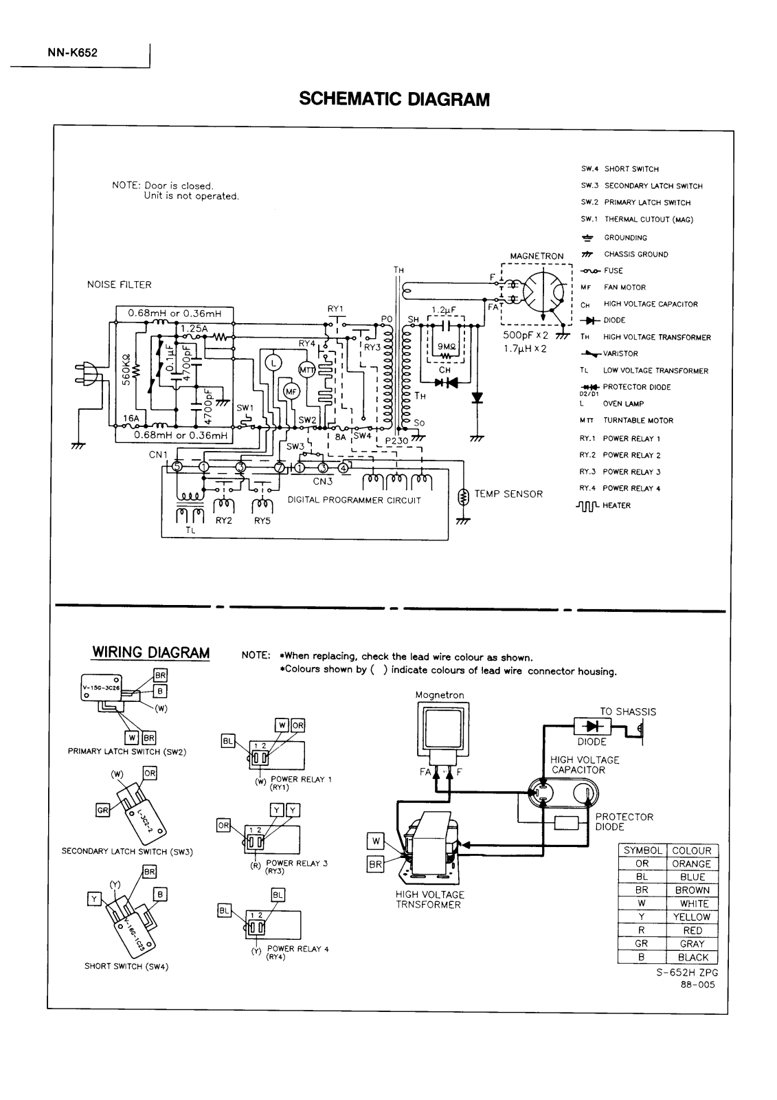 Samsung NN-K652 Schematic