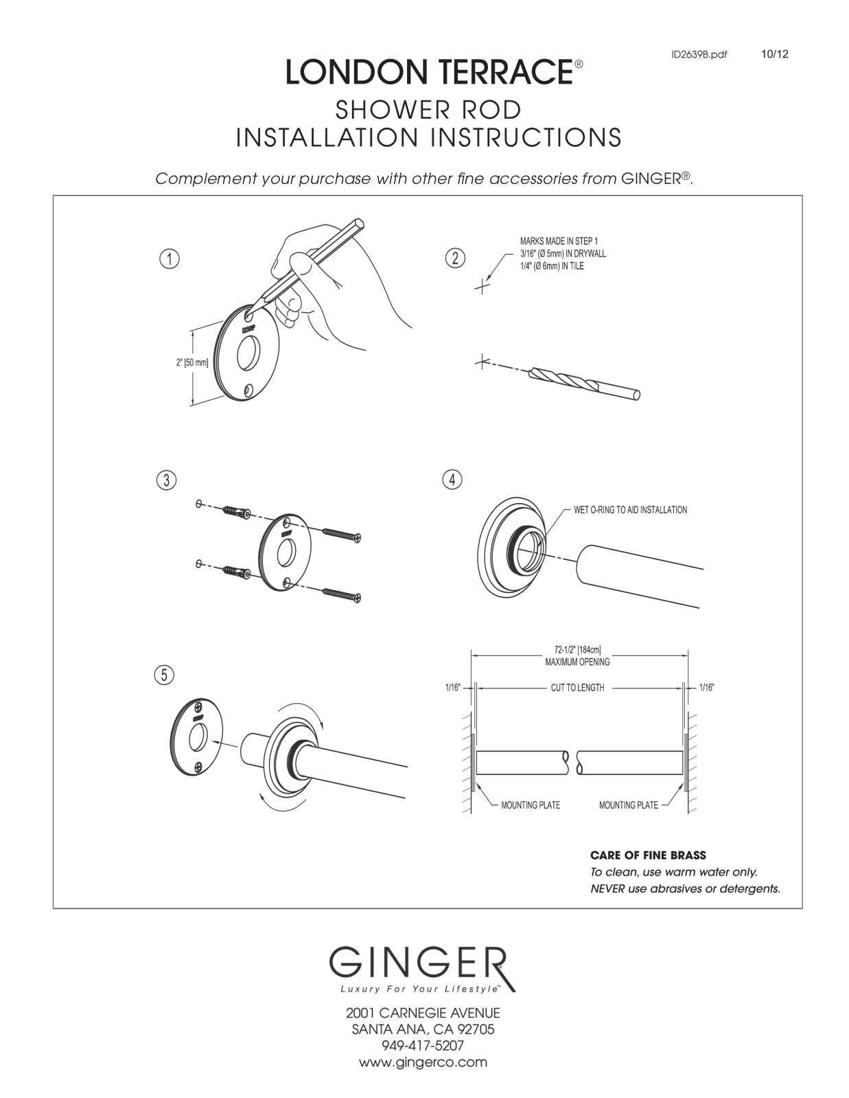 Ginger GIN1280 Installation & Assembly - ManualMachine.com