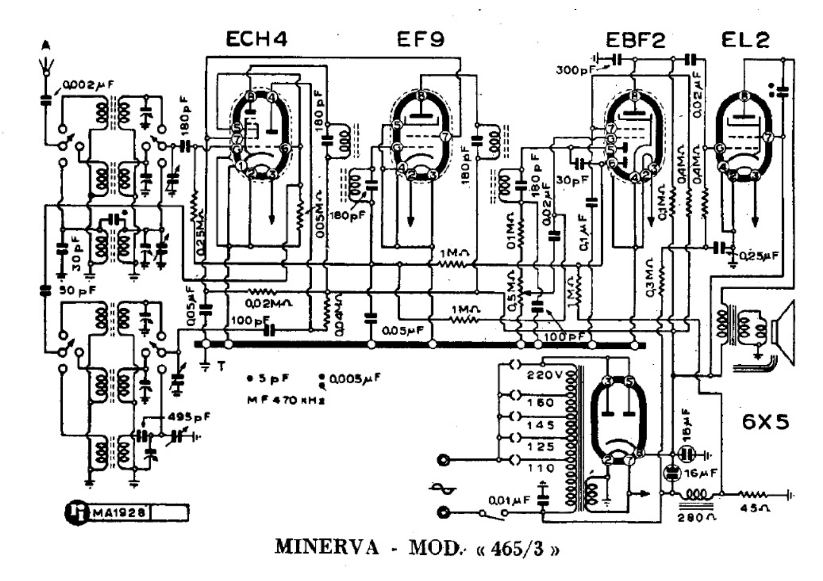 Minerva 465 3 schematic