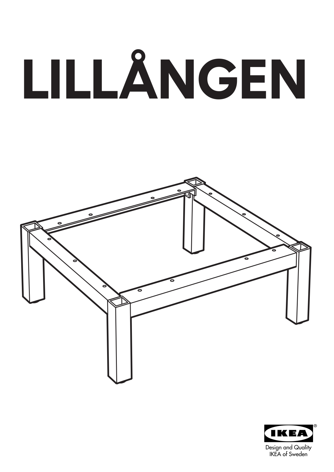 IKEA LILLAGEN LEG FRAME 15X14X5 Assembly Instruction