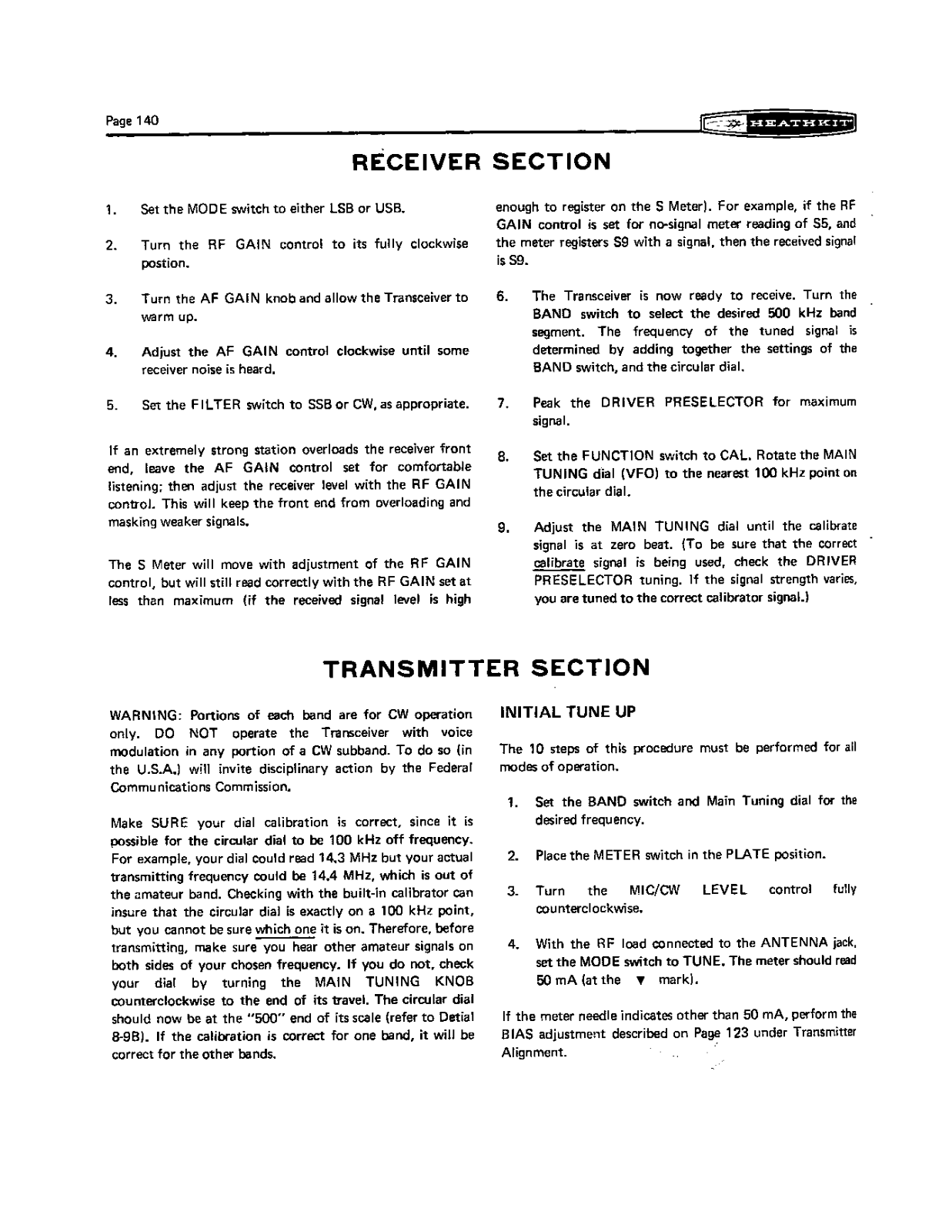 HEATHKIT hw101 User Manual (PAGE 10)