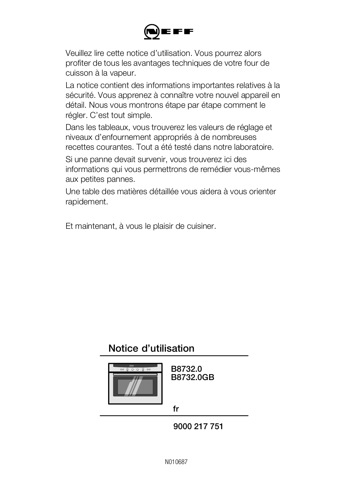 NEFF B8732N0 User Manual