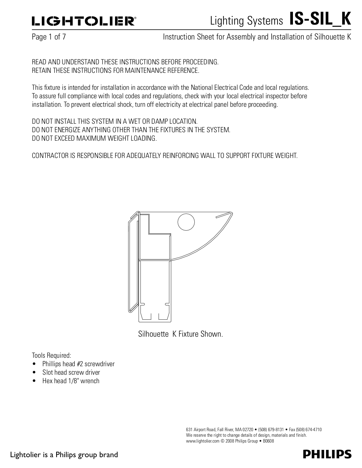 Lightolier IS-SIL-K User Manual