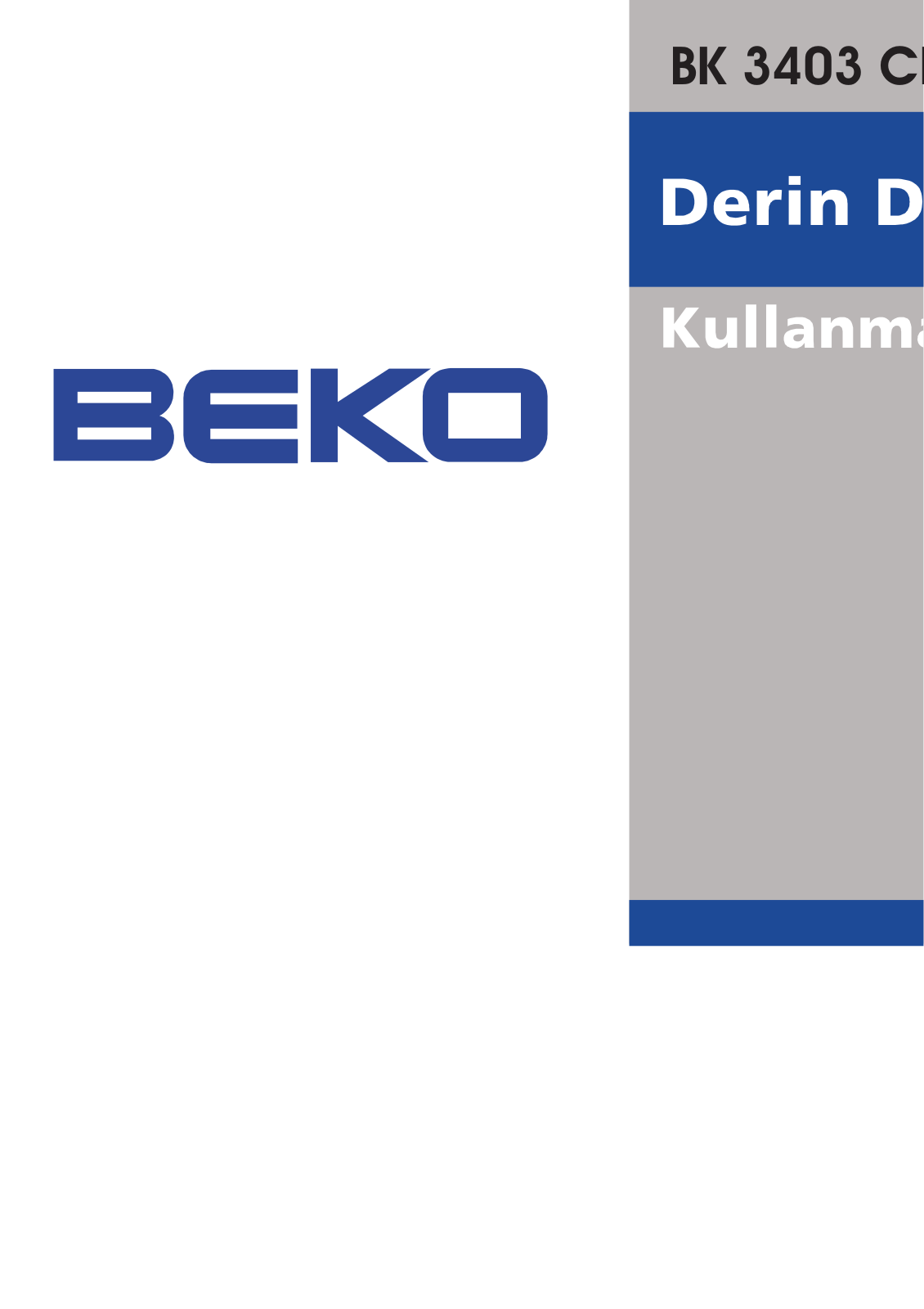 Beko BK 3403 CF User manual