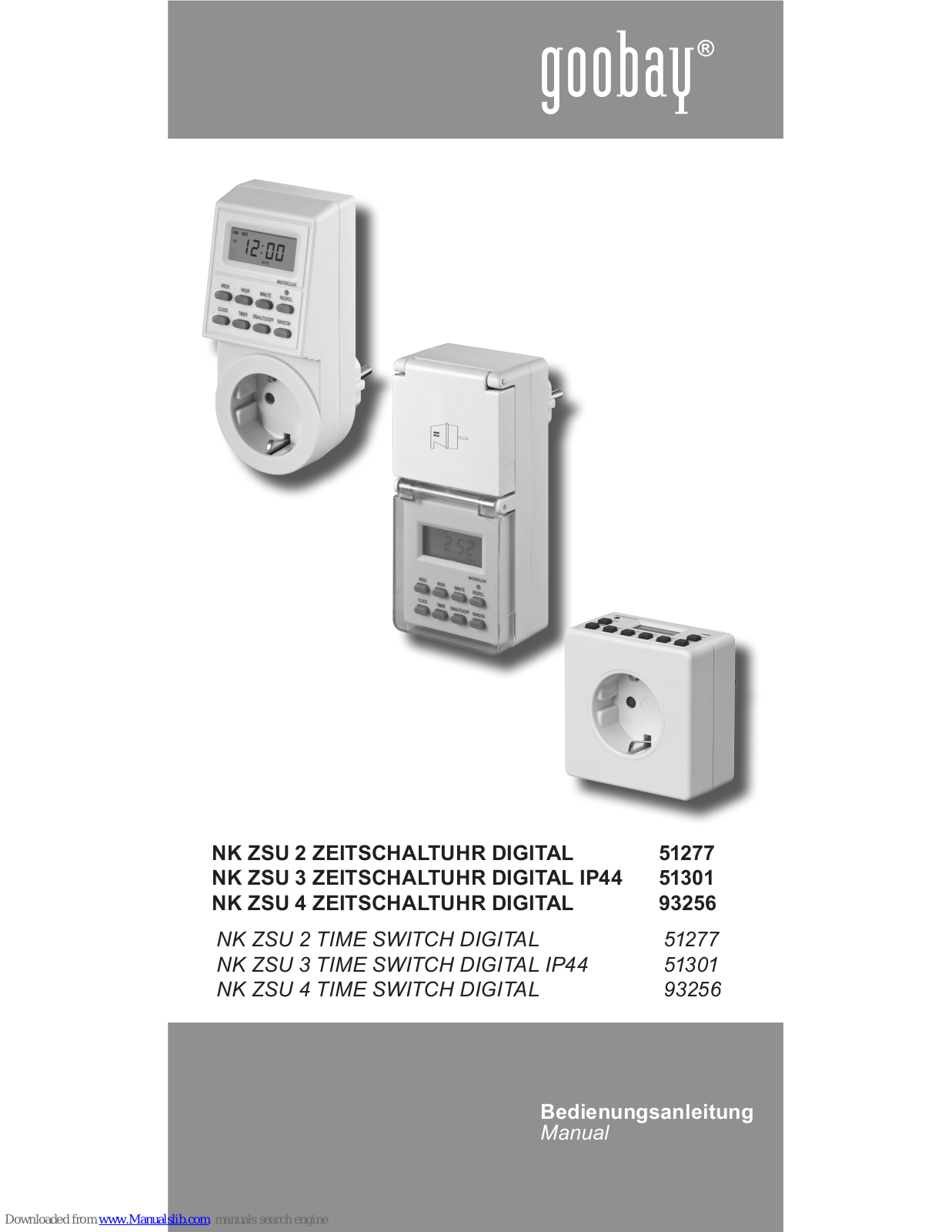 Goobay NK ZSU 4, NK ZSU 2, NK ZSU 3 User Manual