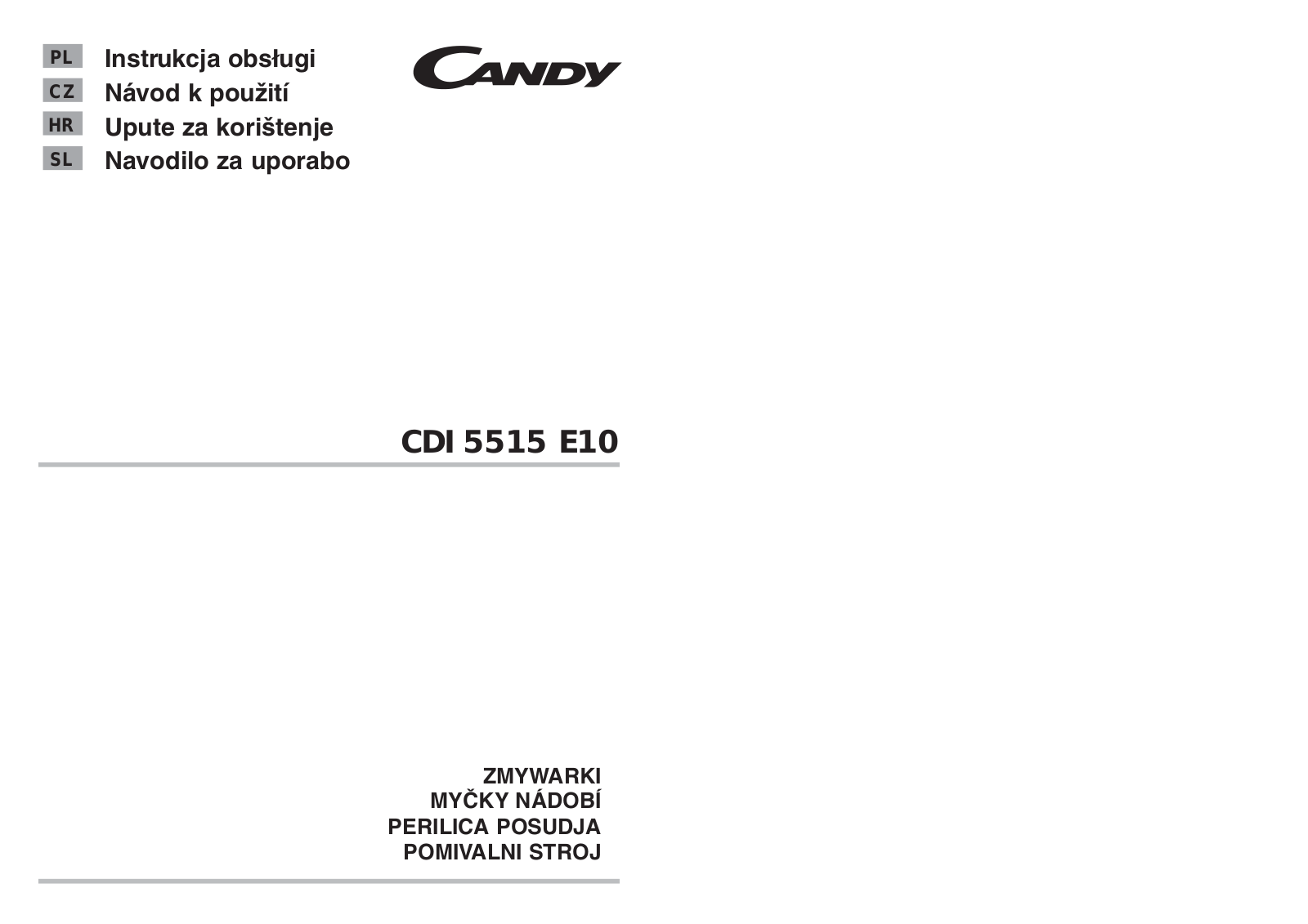Candy CDI 5515E10 User Manual