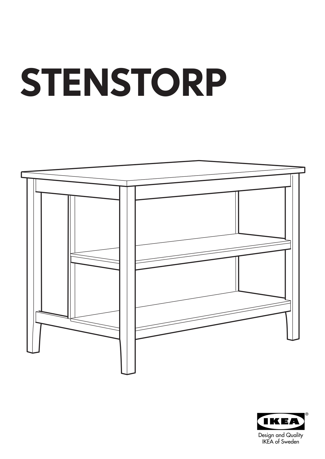 IKEA STENSTORP KITCHEN ISLAND 50X31 Assembly Instruction