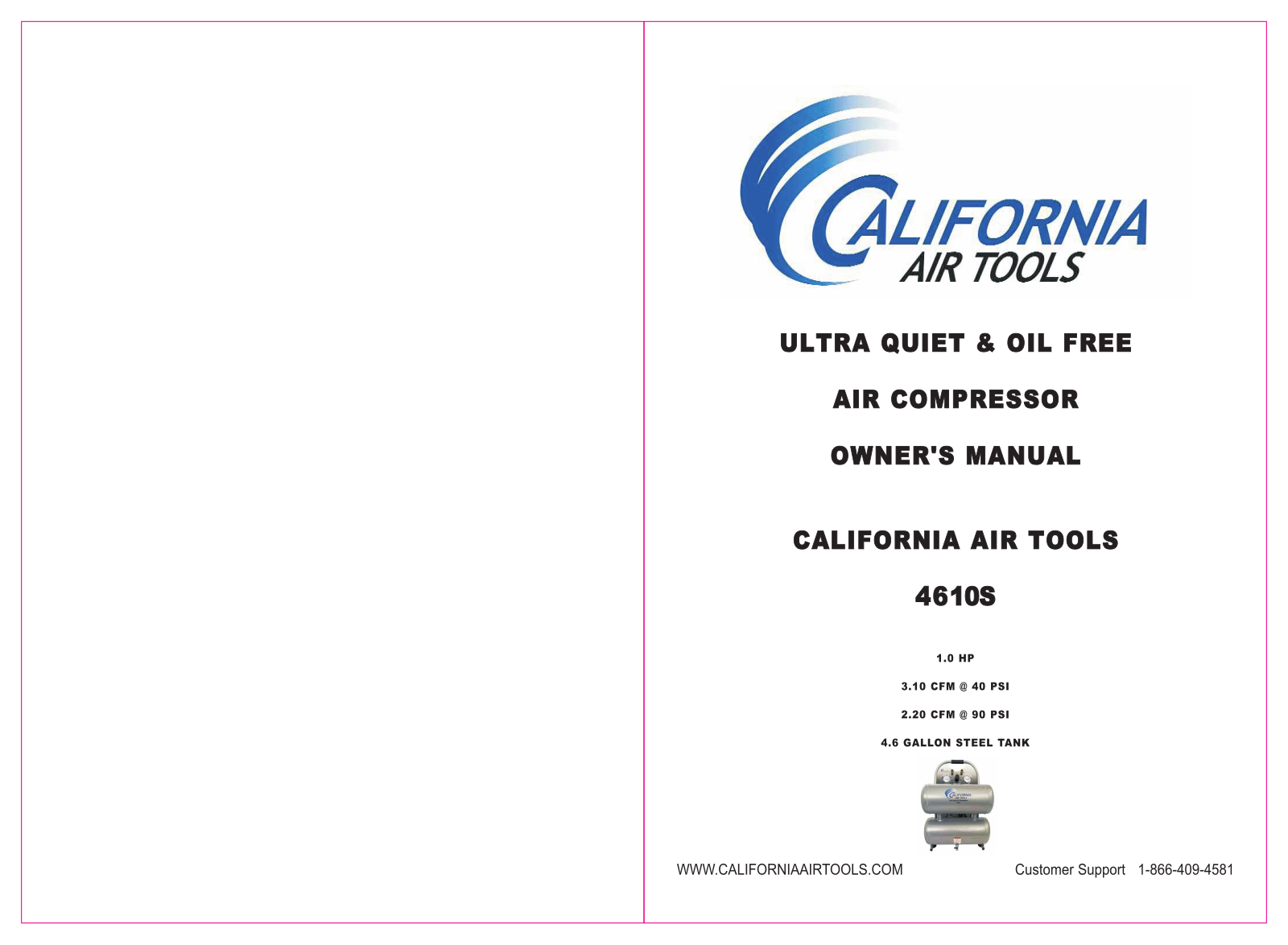 California Air Tools CAT-4610S User Manual