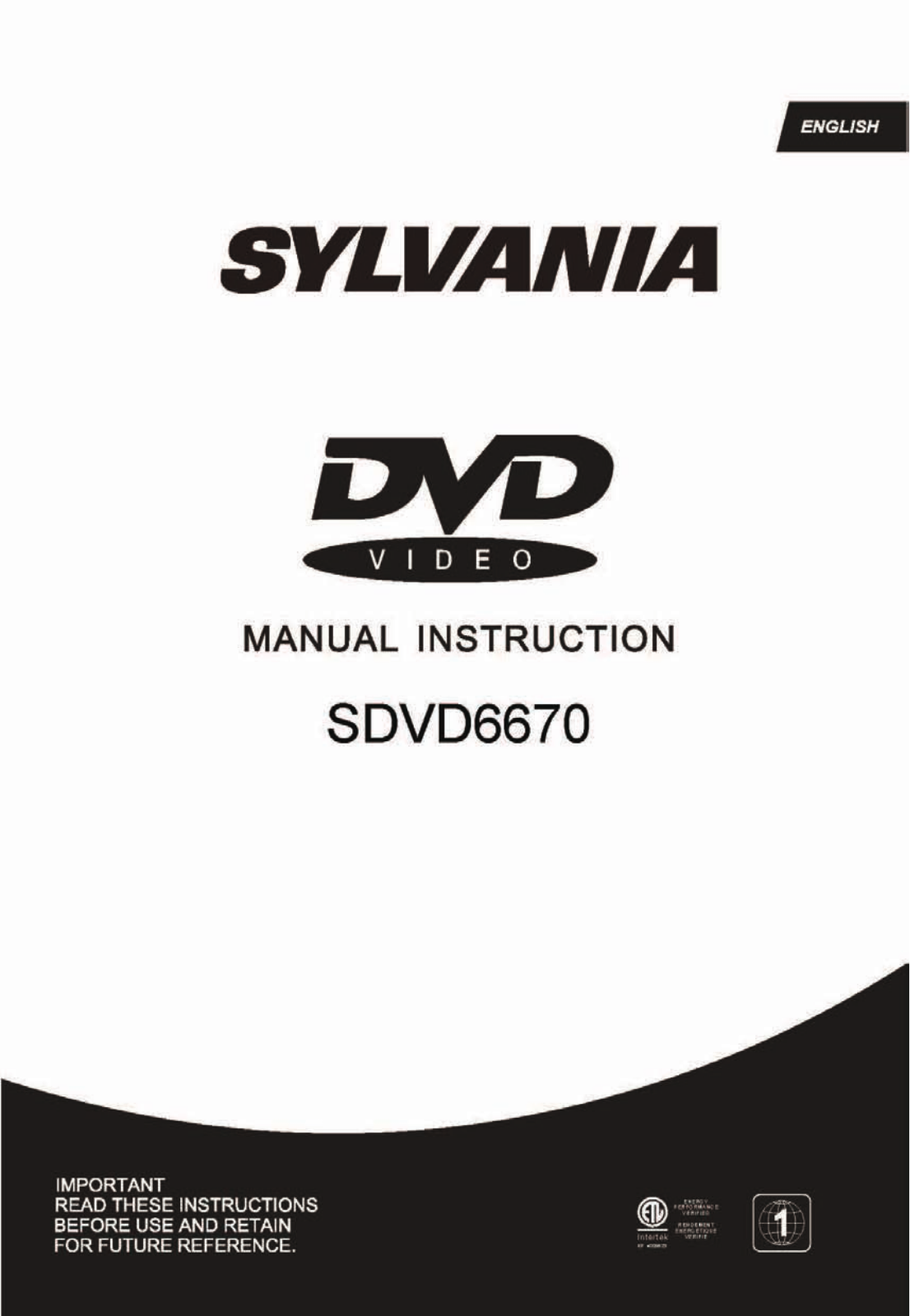 Sylvania SDVD6670 User Manual