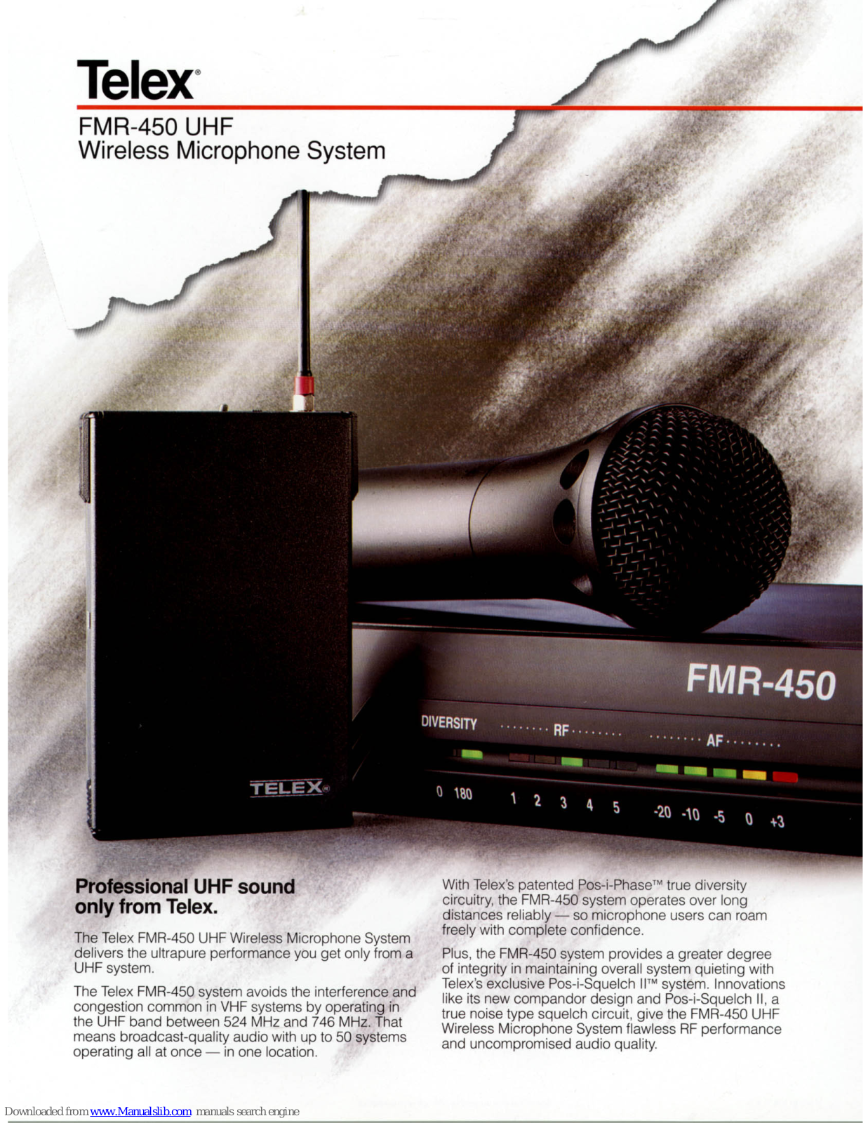 Telex FMR-450 UHF, FMR-450 Specifications