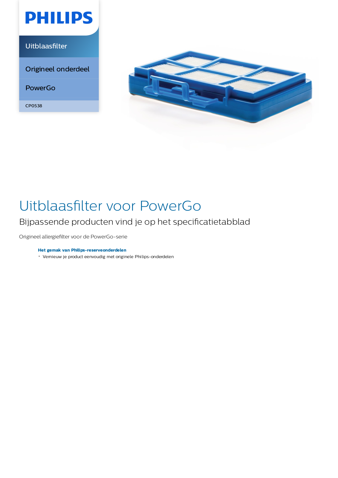 Philips CP0538/01 Leaflet - ManualMachine.com