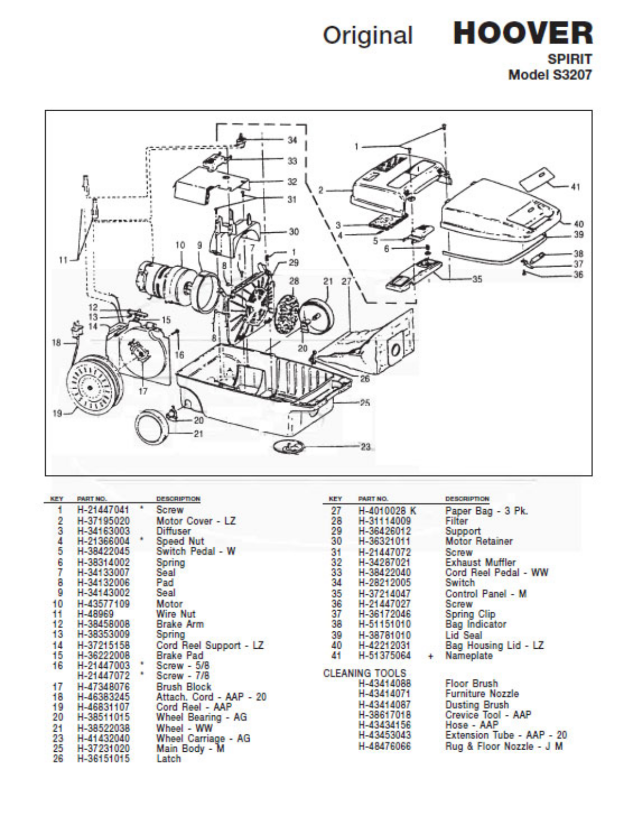 Hoover S3207 Owner's Manual