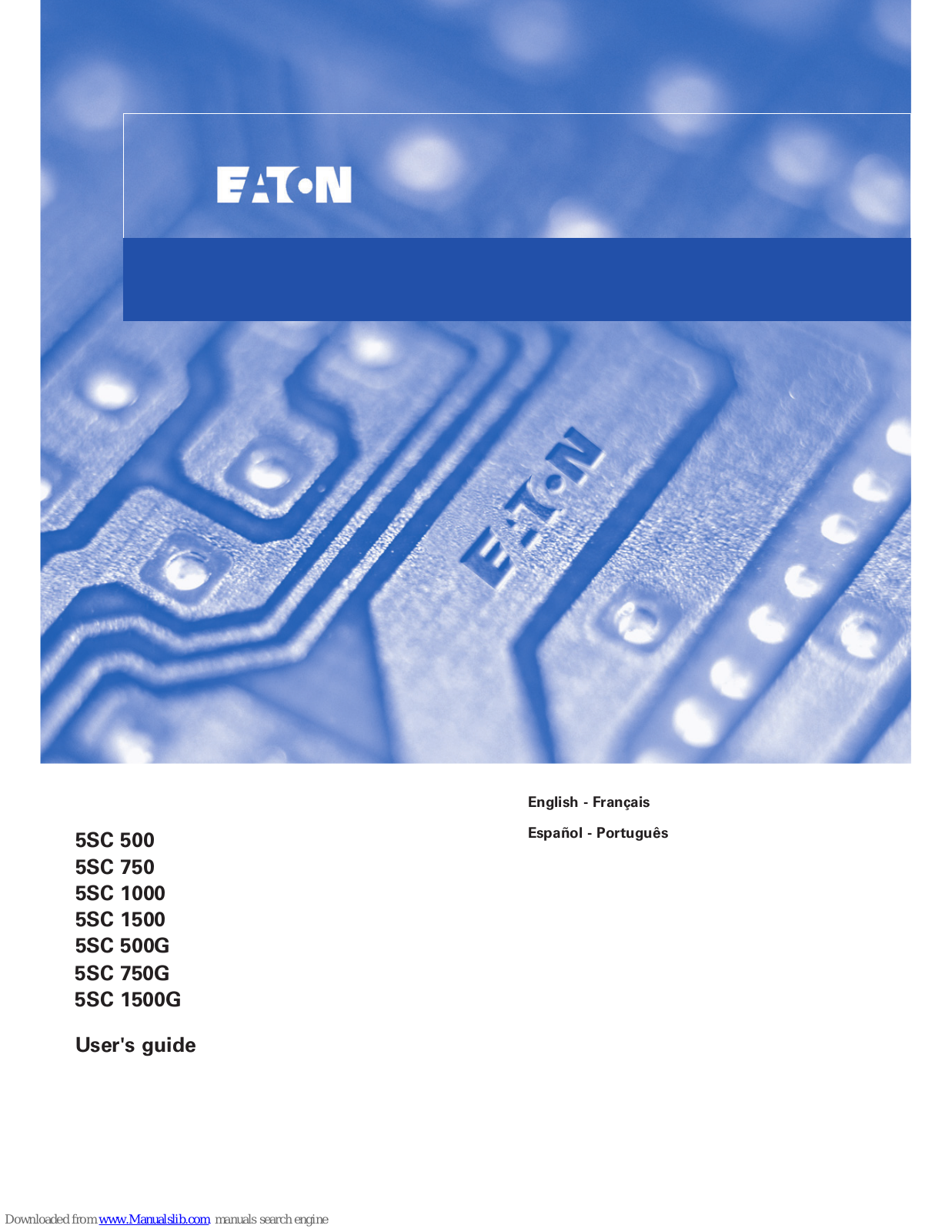 Eaton 5SC 1500G, 5SC 750G, 5SC 750, 5SC 500, 5SC 500G User Manual