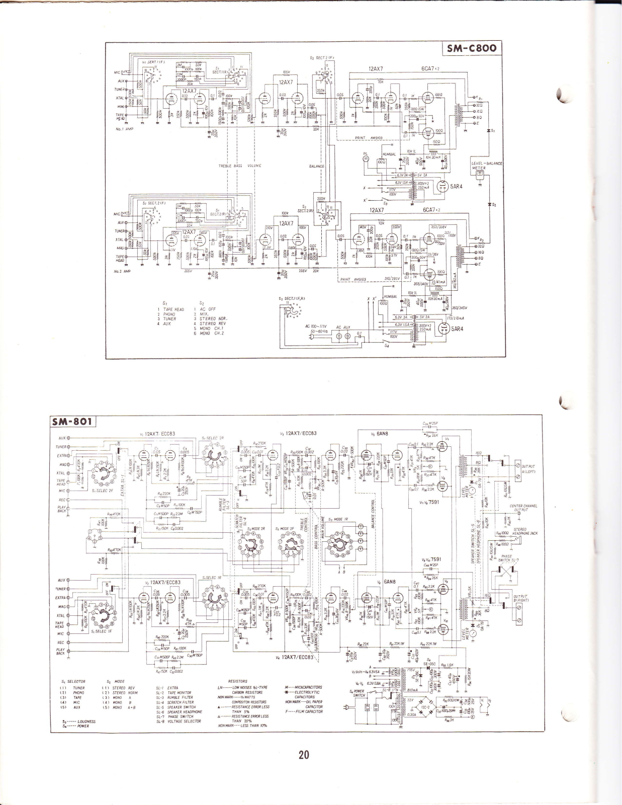 Pioneer SM-801, SMC-800 Schematic