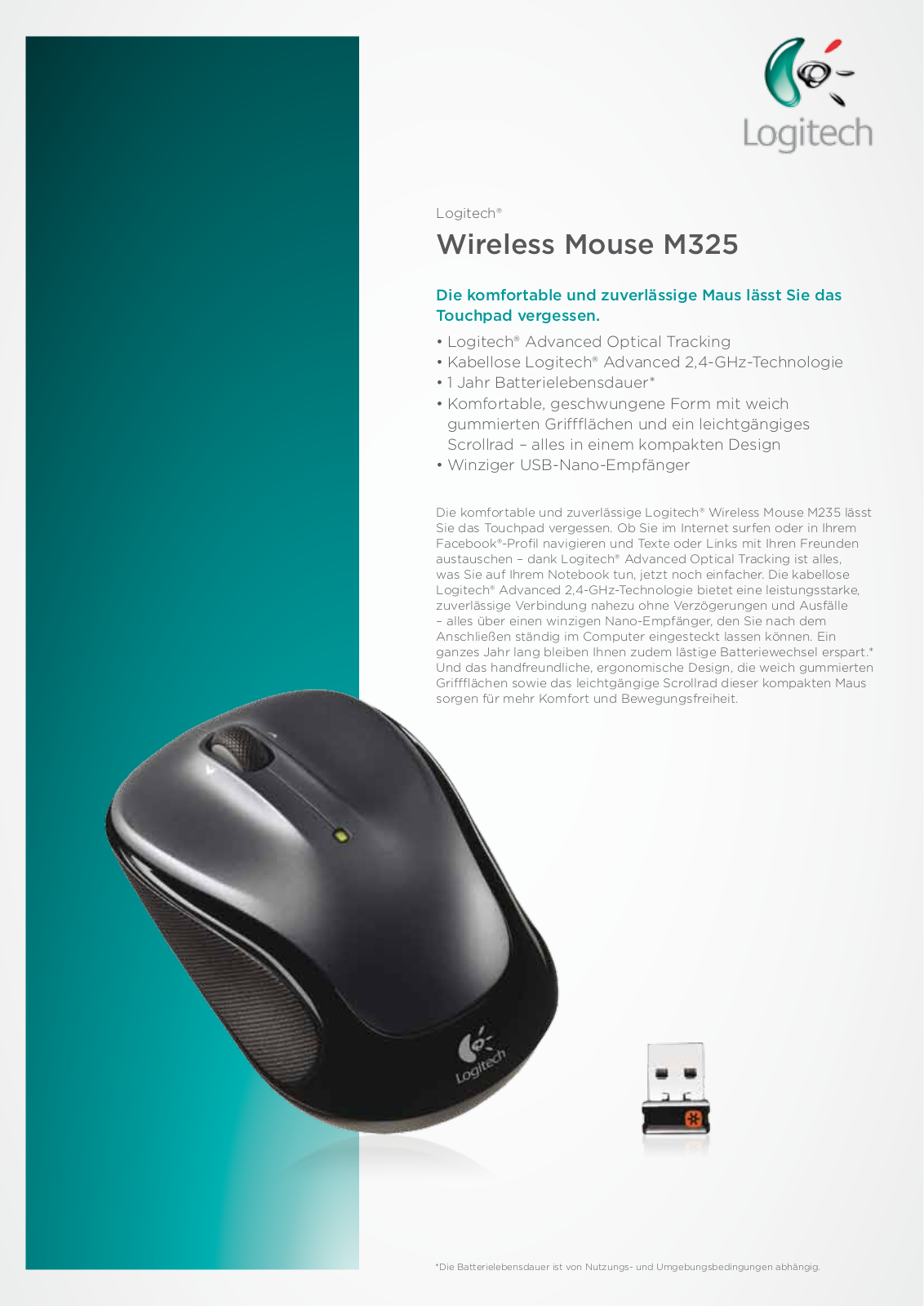 Logitech M325 Service Manual