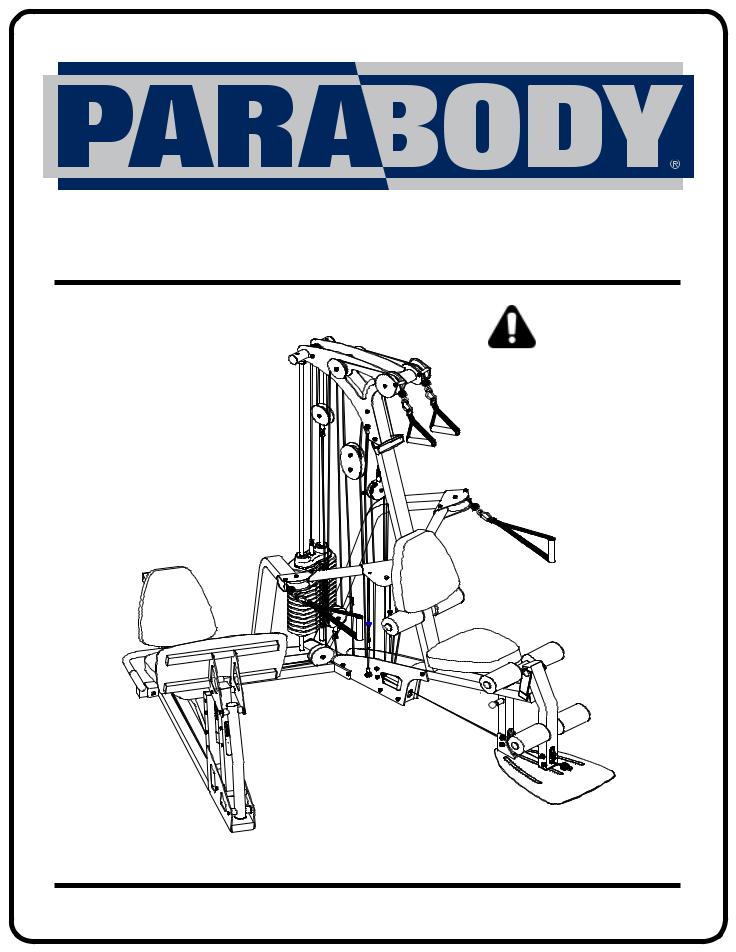ParaBody LEG PRESS ADAPTER KIT FOR CM3 GYM SYSTEM User manual