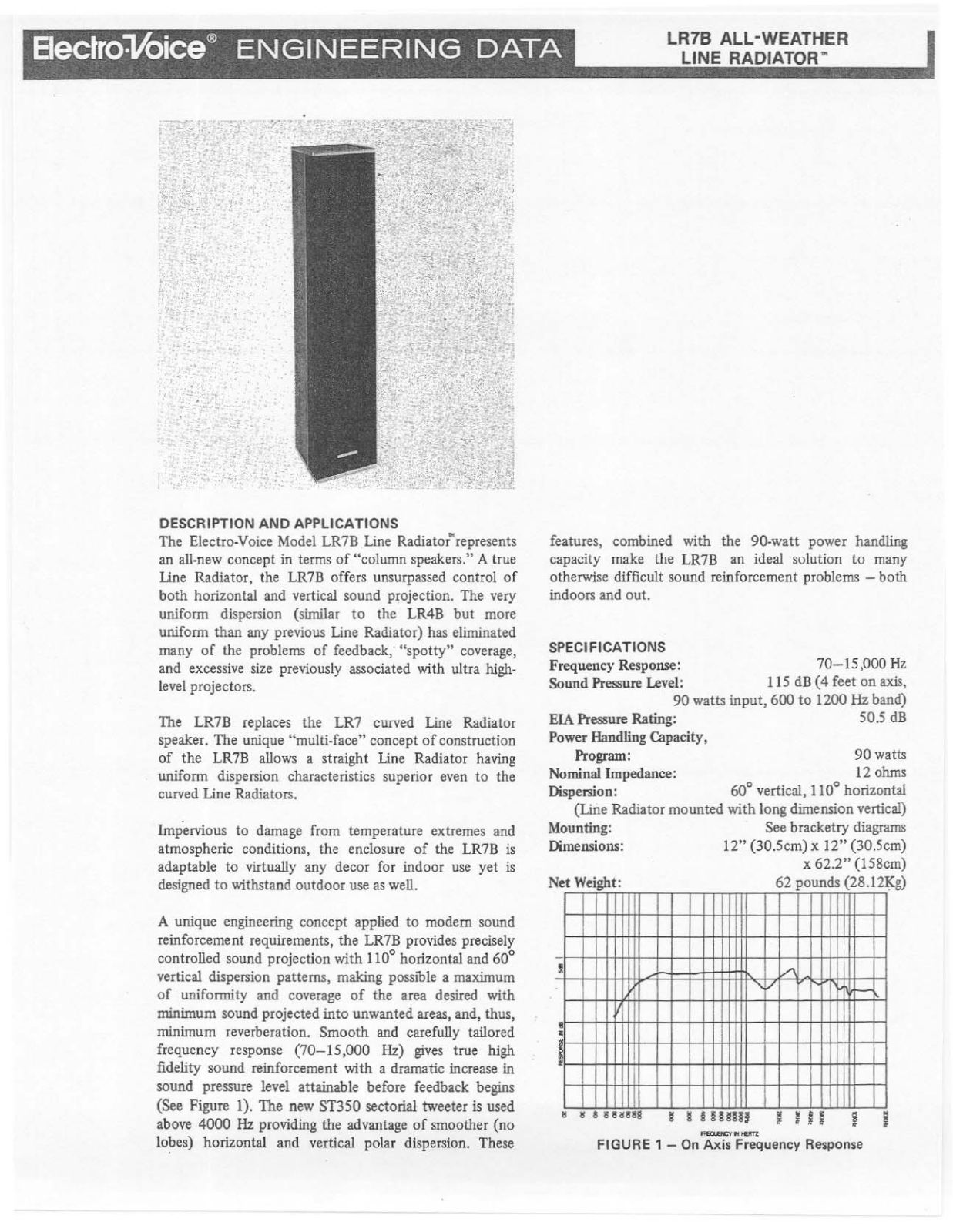 Electro-voice LR7B DATASHEET