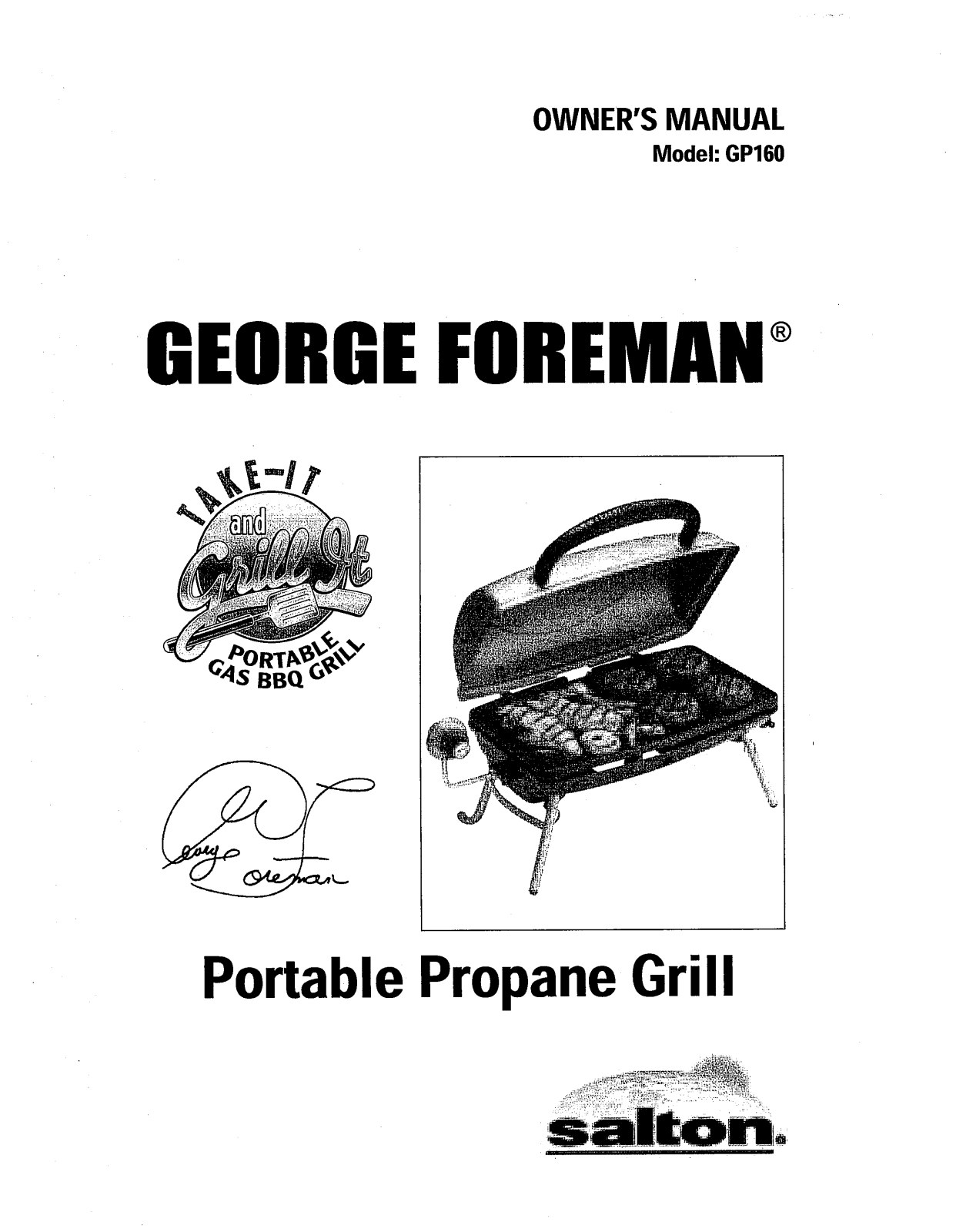 George Foreman GP160 User Manual