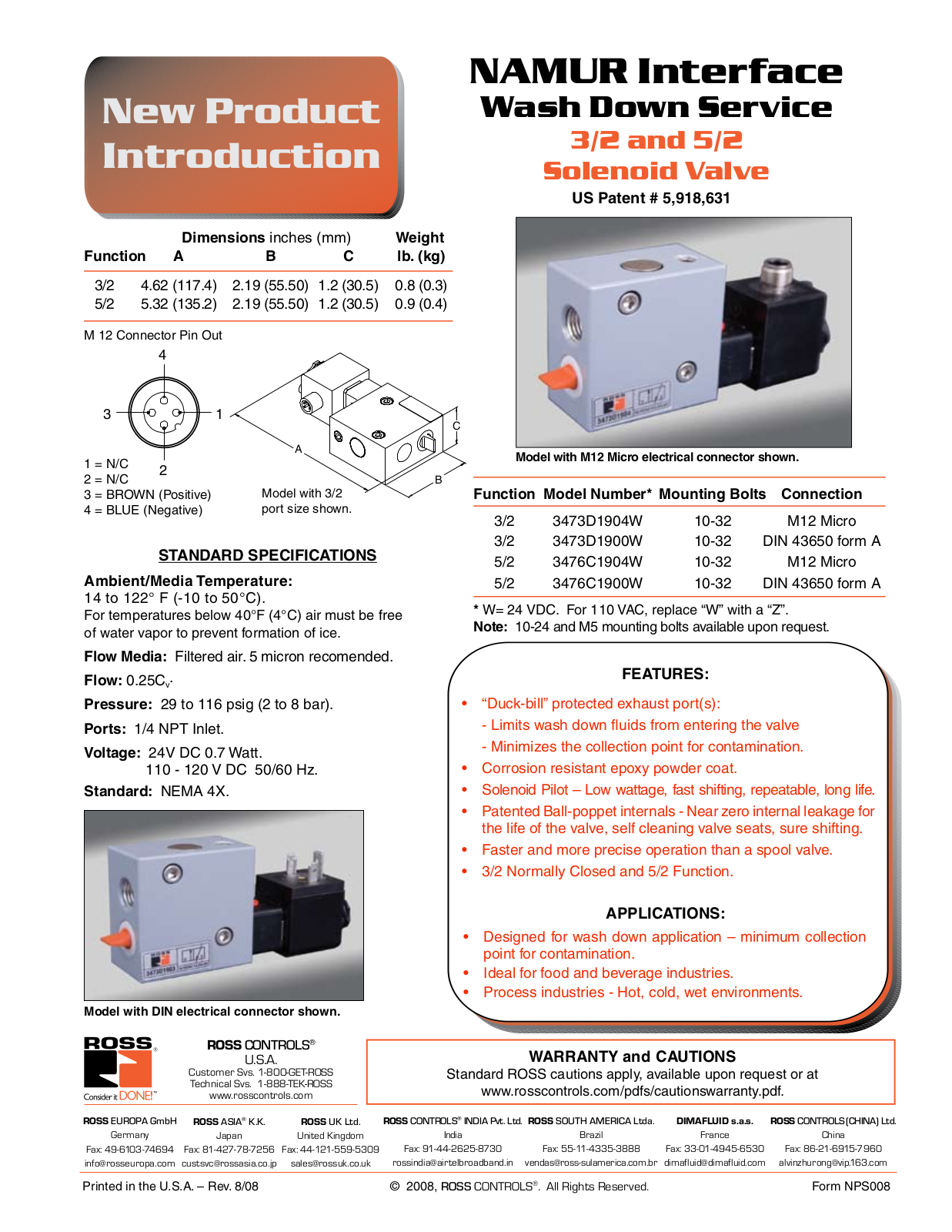 Ross Controls NAMUR INTERFACE User Manual