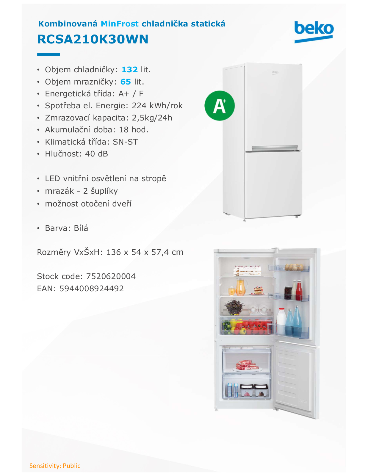 Beko RCSA210K30WN User Manual