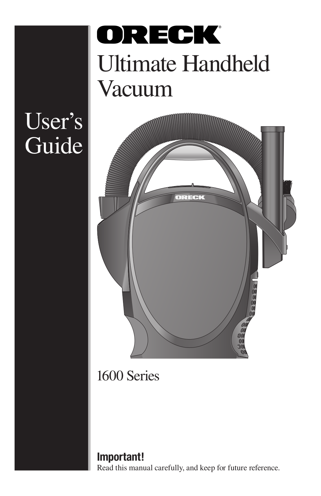 Oreck CC1600 User Guide