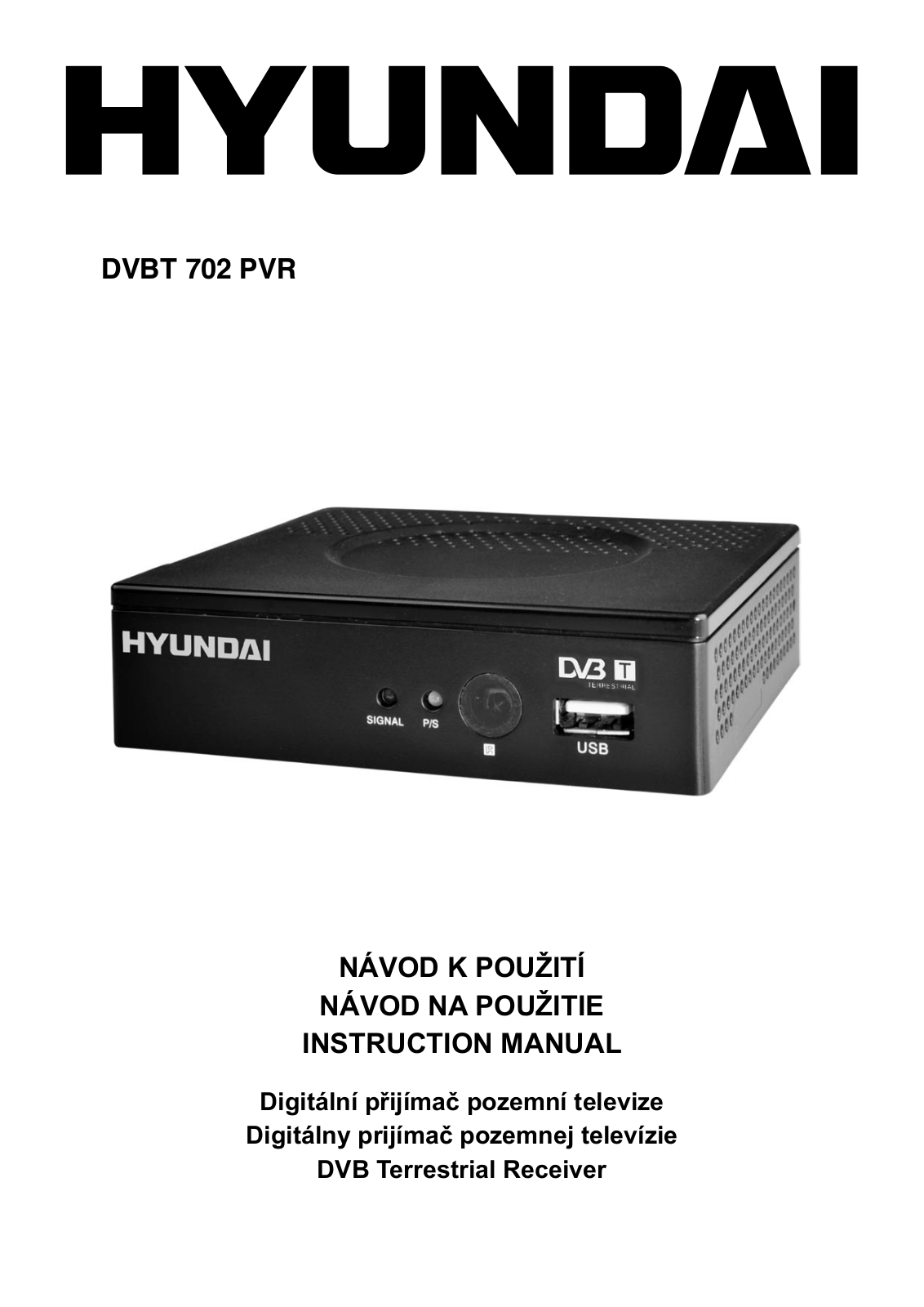 Hyundai DVBT 702 User Manual