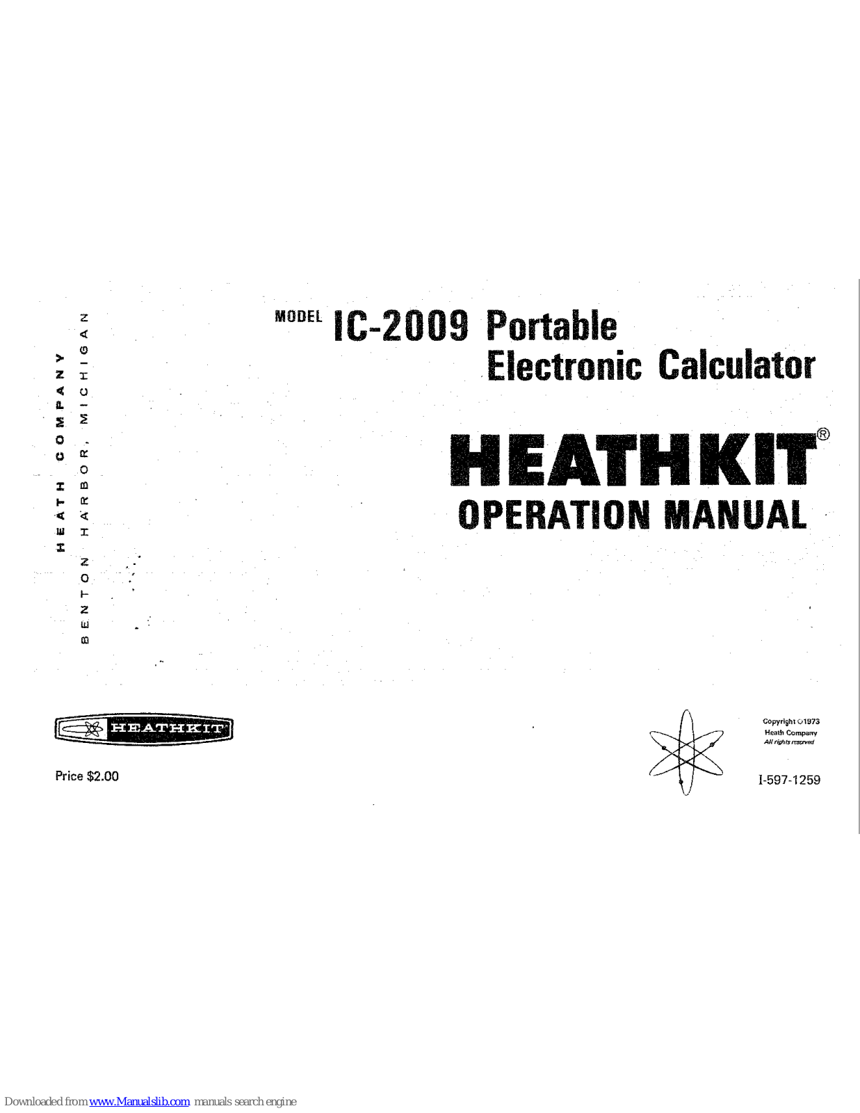 Heathkit IC-2009 Operation Manual