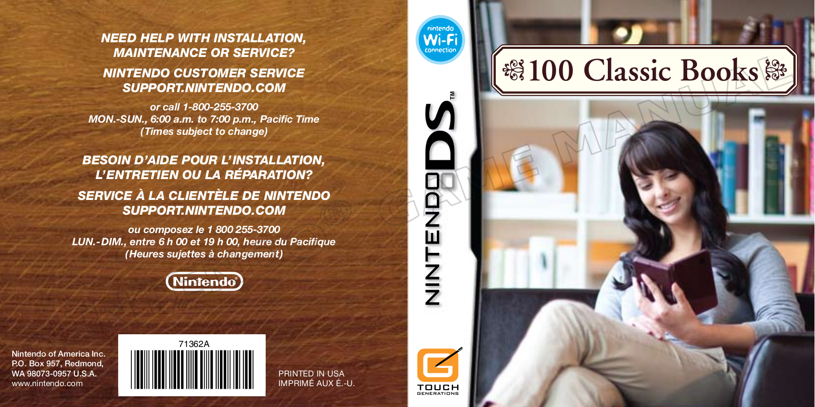 NINTENDO DS 100 Classic Books User Manual