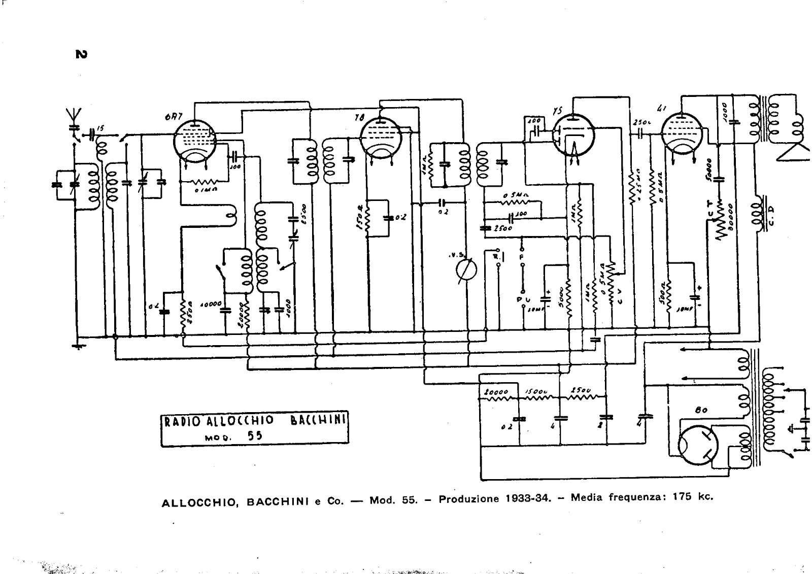 Allocchio Bacchini 55 schematic