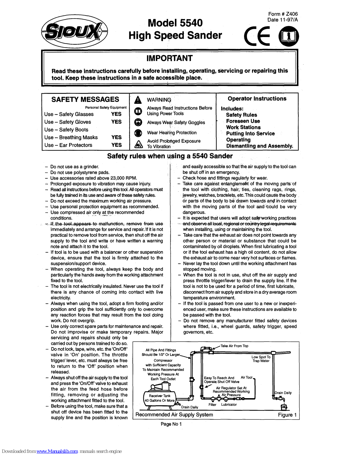 Sioux Tools Model 5540 User Instructions - ManualMachine.com