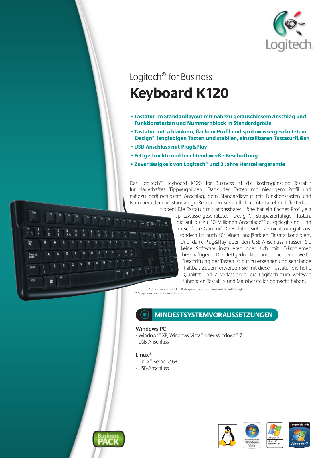 Logitech OEM K120 User Manual