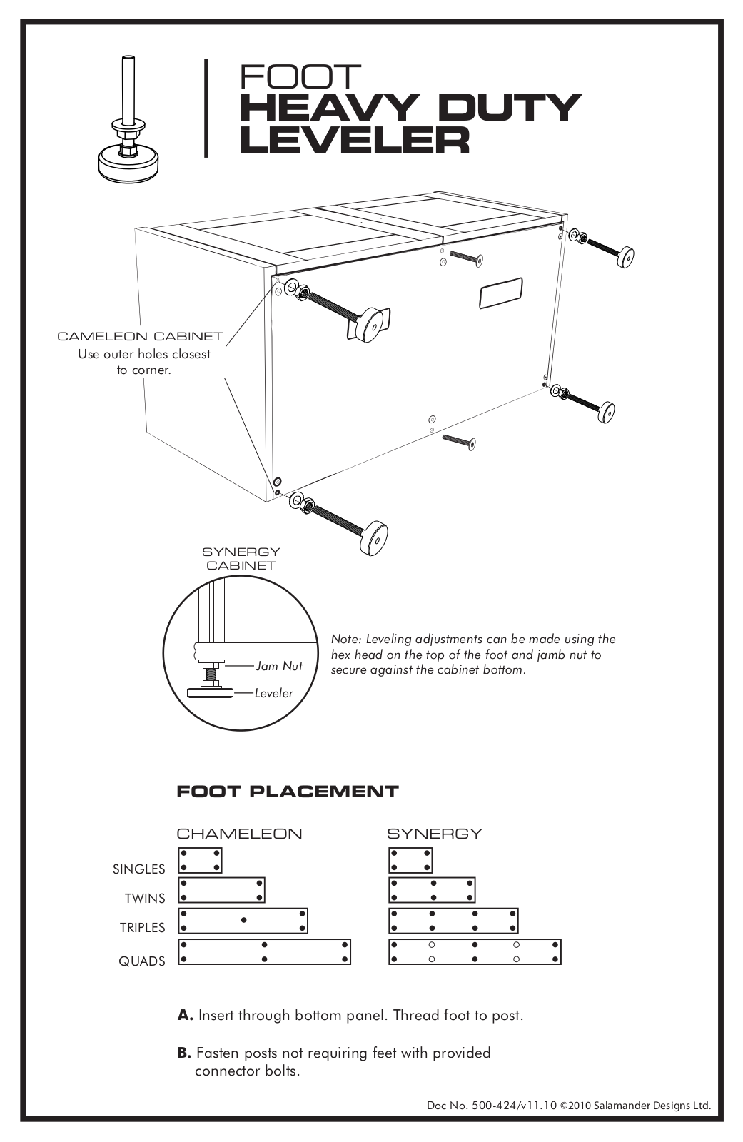 Salamander Designs CA-LF-4 User Manual