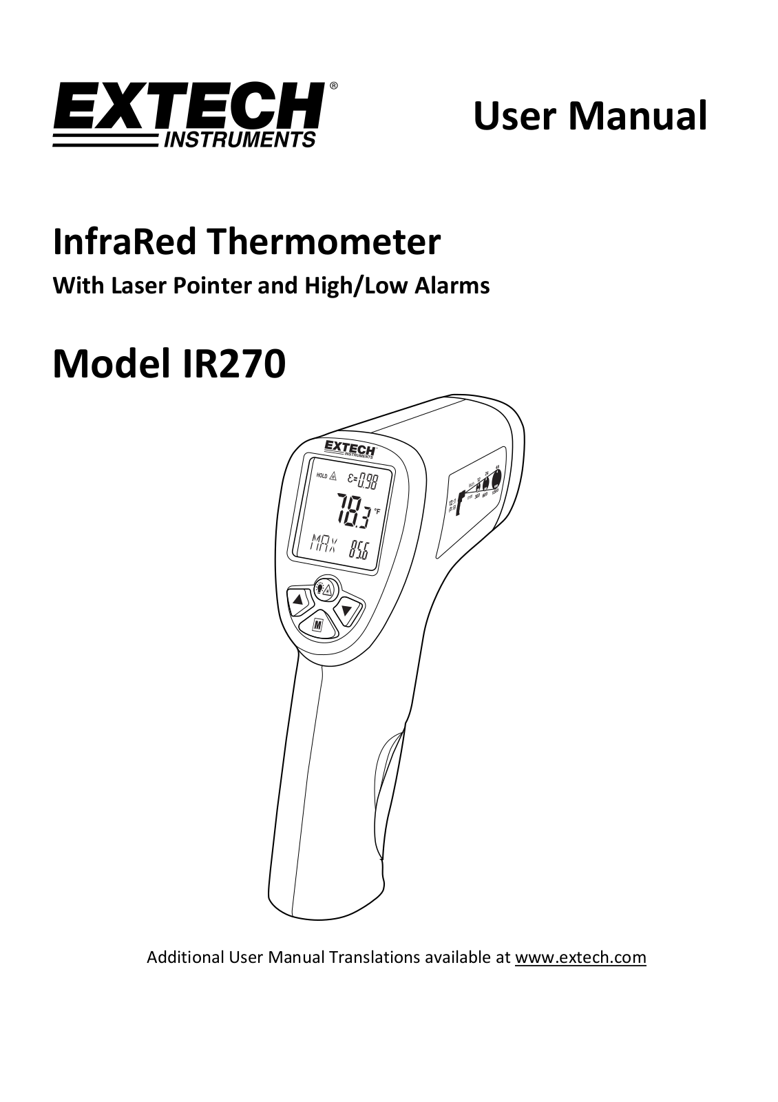 Extech IR270 Instruction Manual