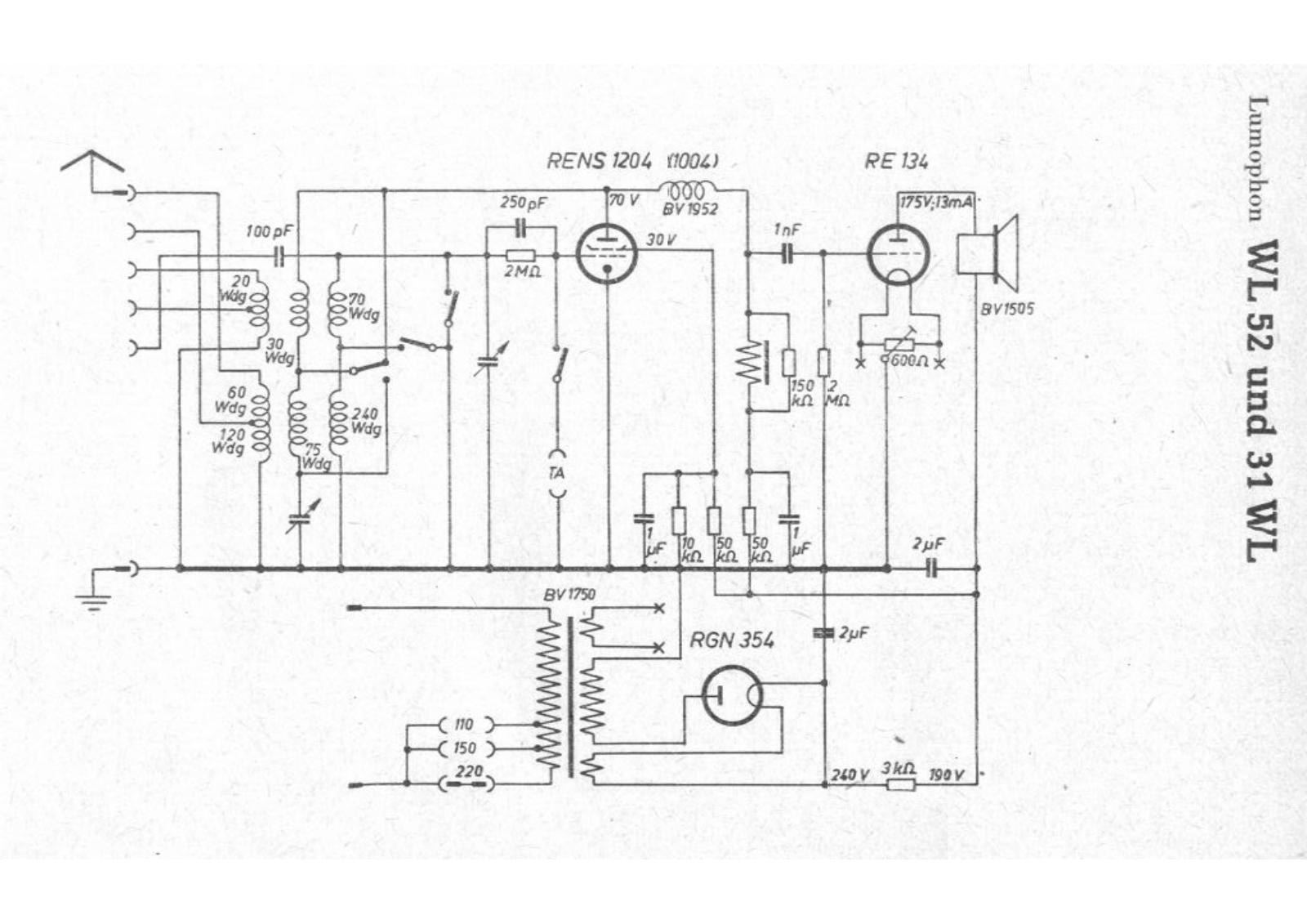 Lumophon wl52 31wl schematic - ManualMachine.com
