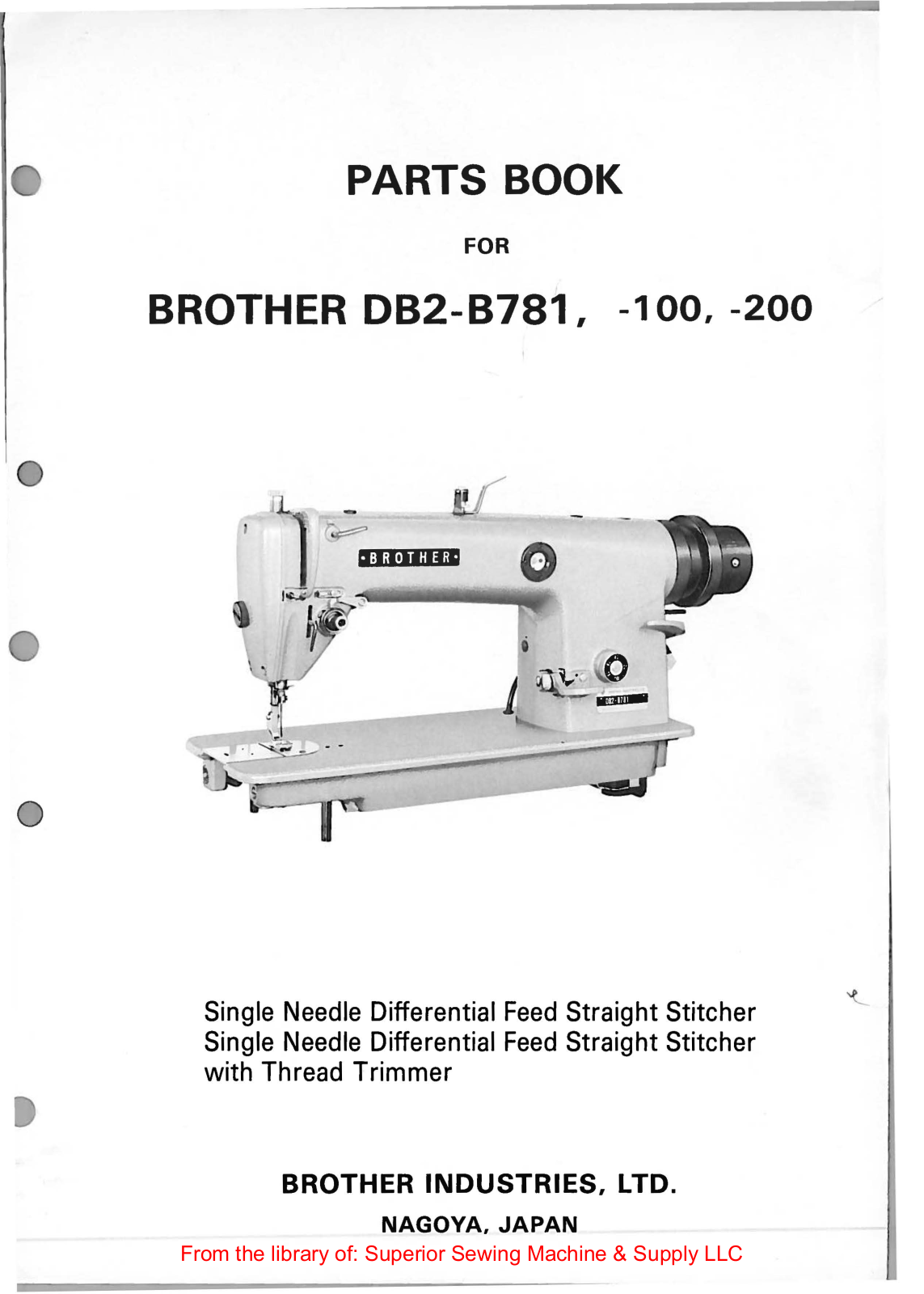 Brother DB2-B781-100, DB2-B781-200 Manual