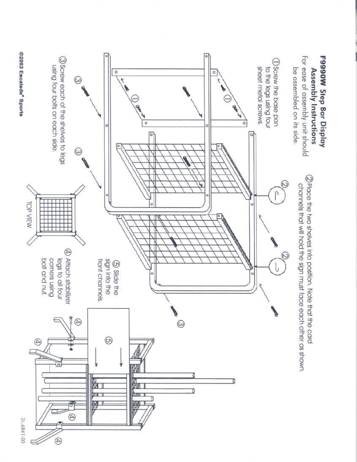 Escalade sports F9990W User Manual