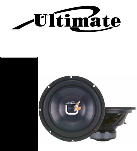 Ultimate Sound UX-12 Owners manual