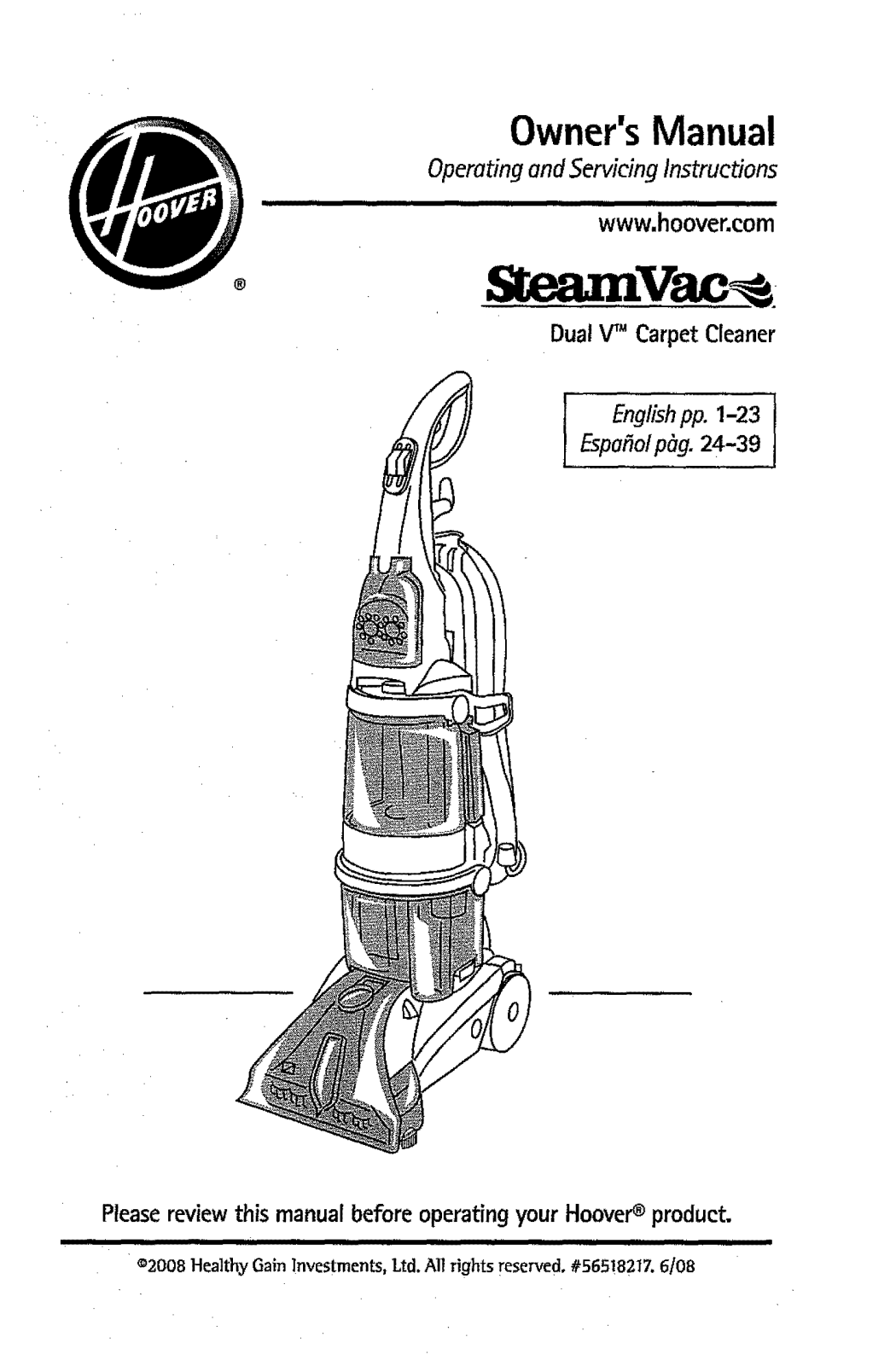 Hoover FH50040 Owner’s Manual