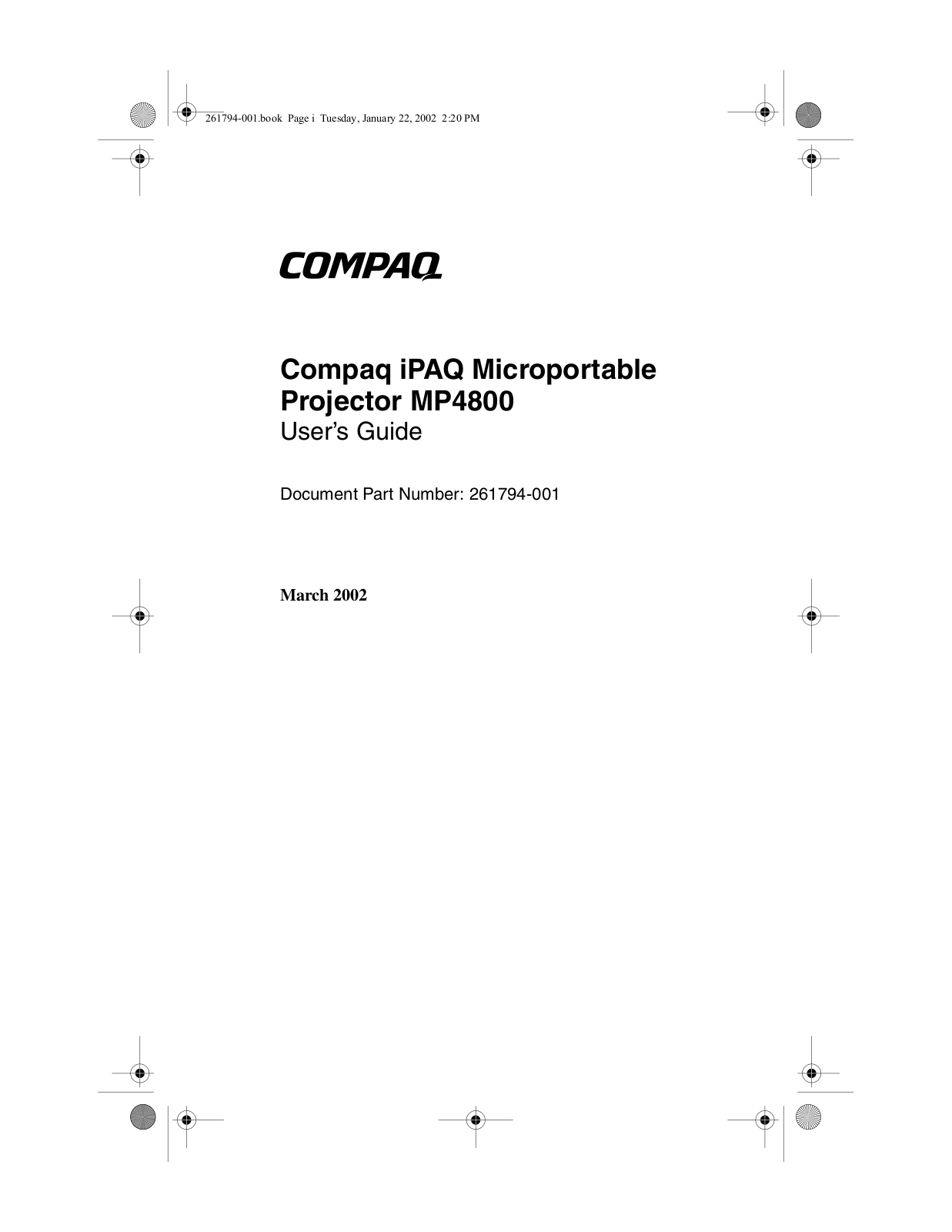 Compaq MP4800 User Guide