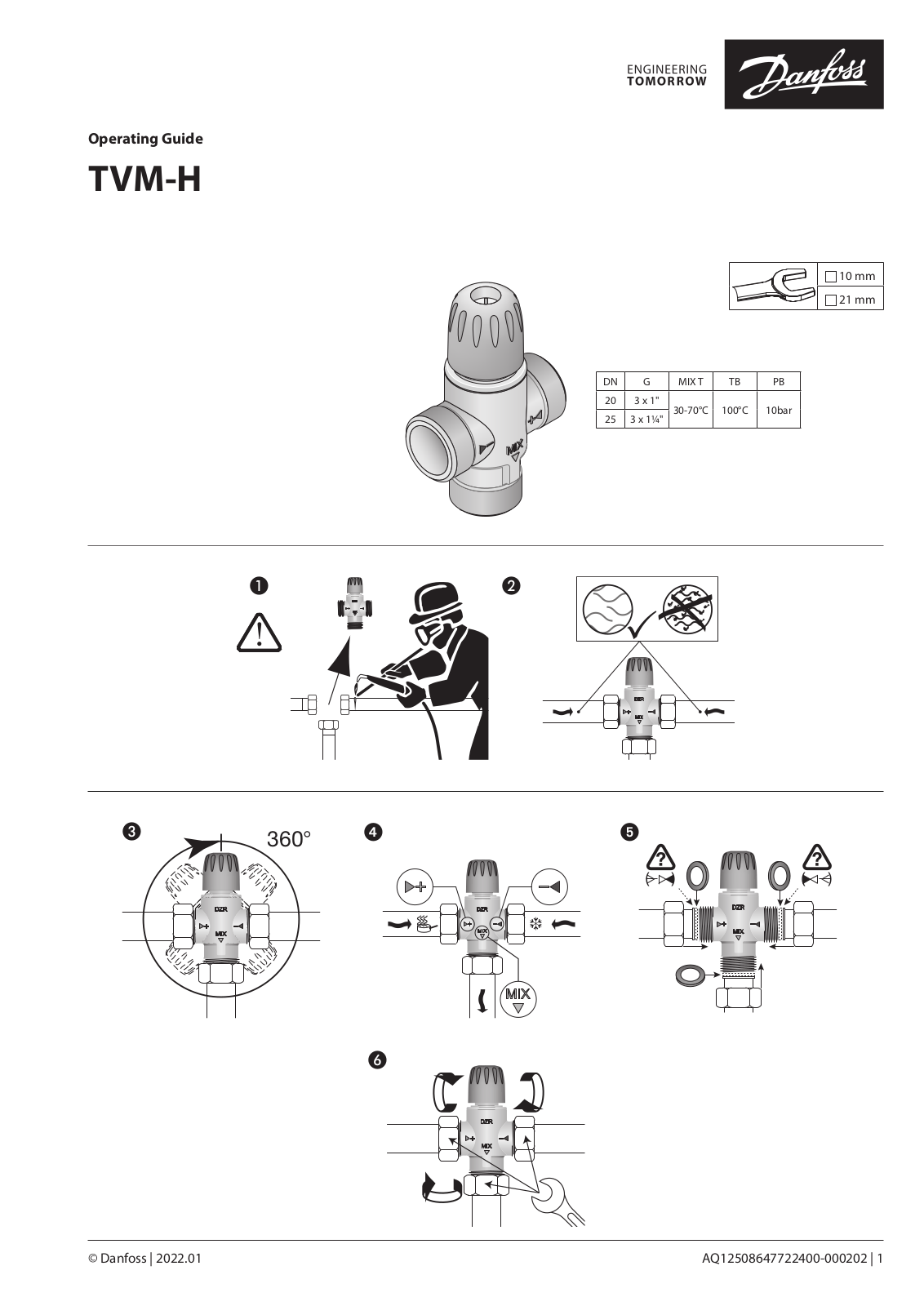 Danfoss TVM-H Operating guide