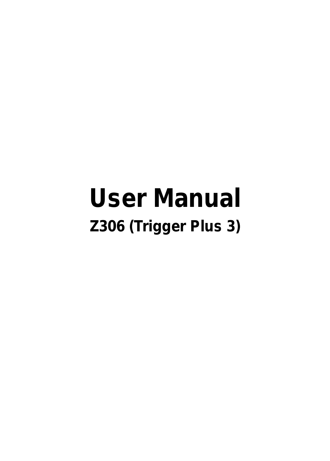 Plum Mobile Trigger Plus 3 Instruction Manual