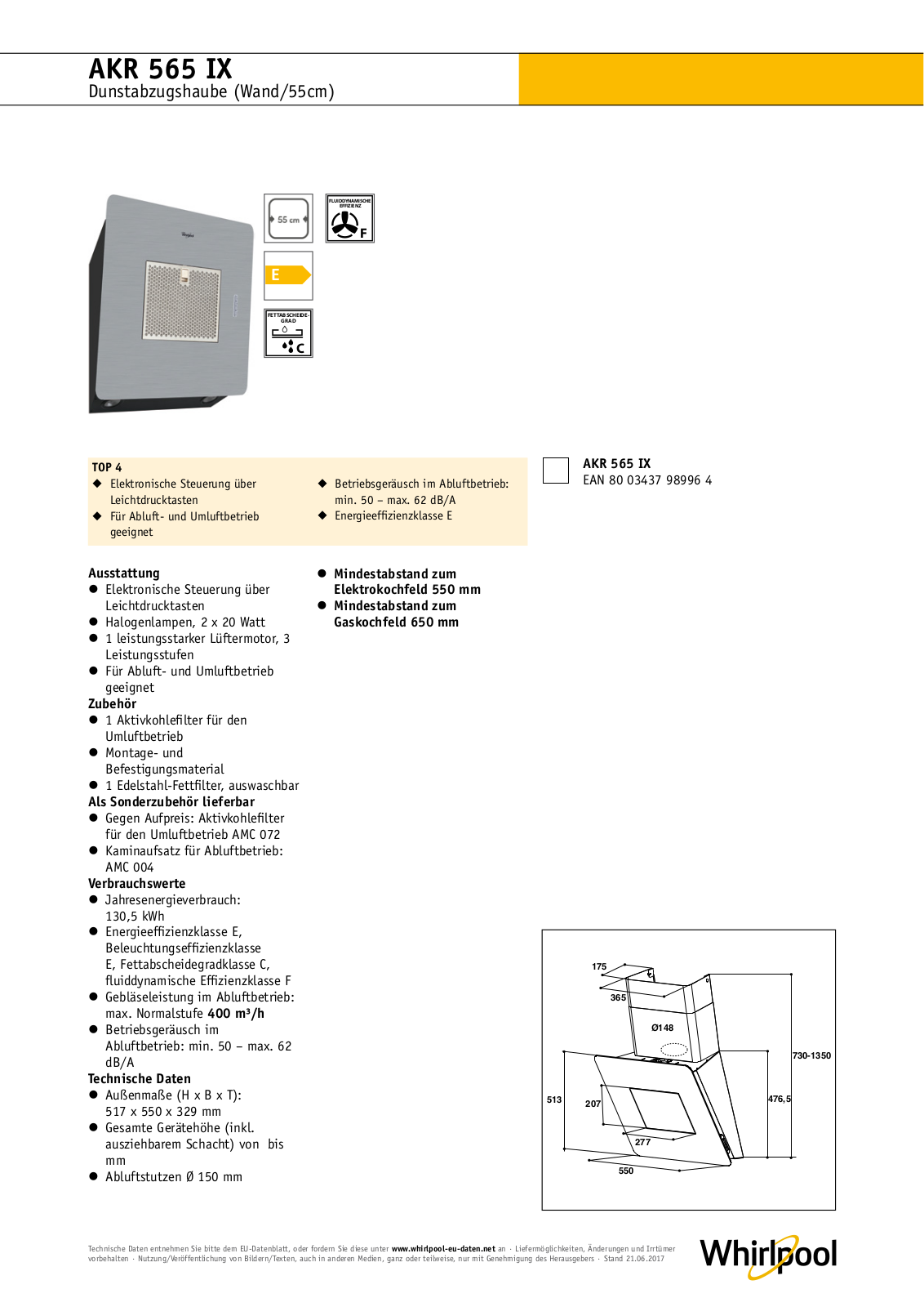 Whirlpool AKR 565 IX User Manual