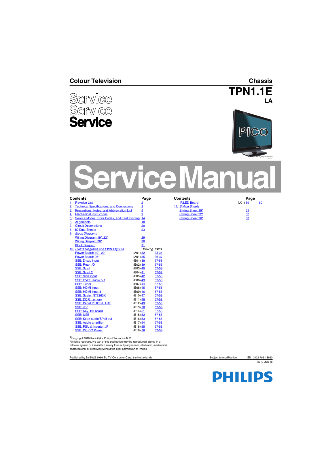 Philips 26PFL3405 Schematic