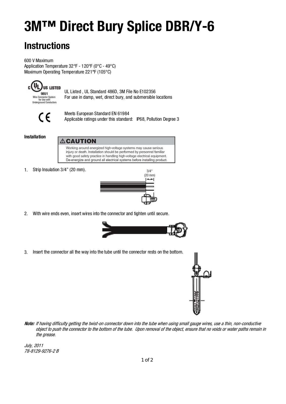 3M DBR/Y-6-KIT Installation Manual - ManualMachine.com