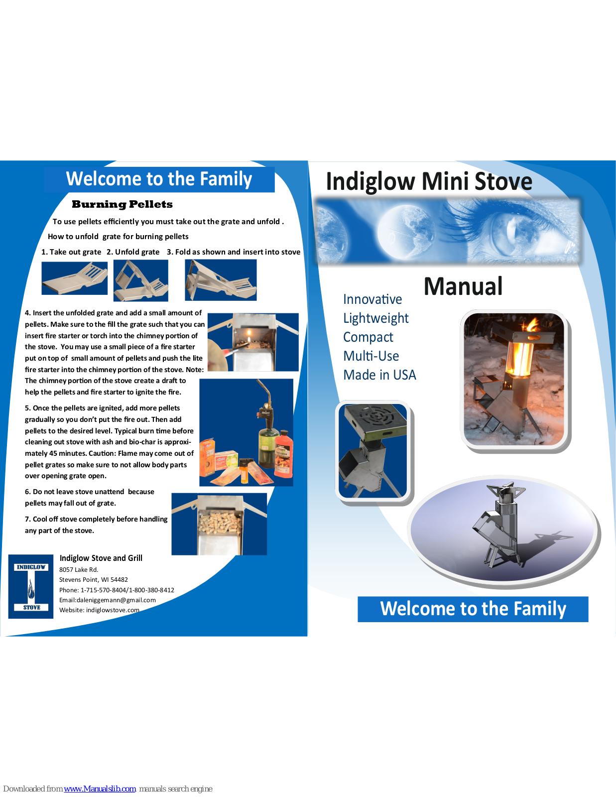 Indiglow Mini Stove User Manual