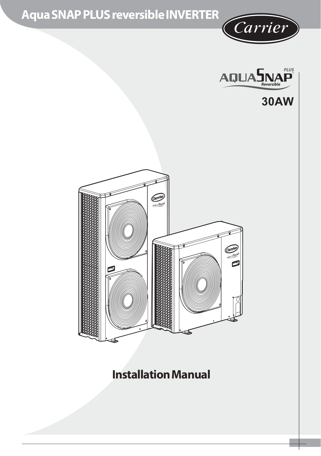 CARRIER Aqua SNAP PLUS 30 AWH User Manual