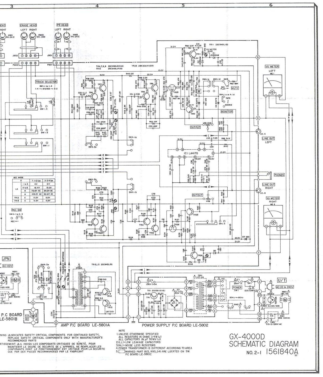 Akai GX-4000-D, GX-4000-DB Schematic