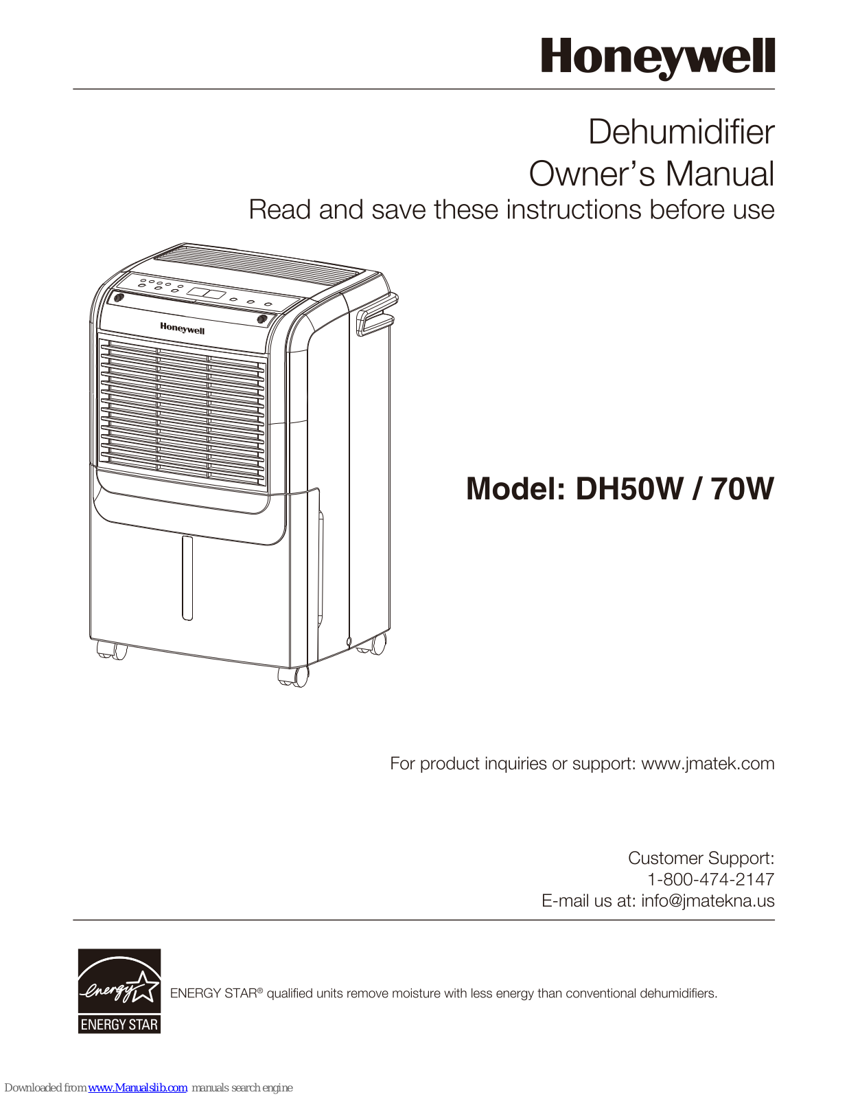 Honeywell DH&0W Owner's Manual