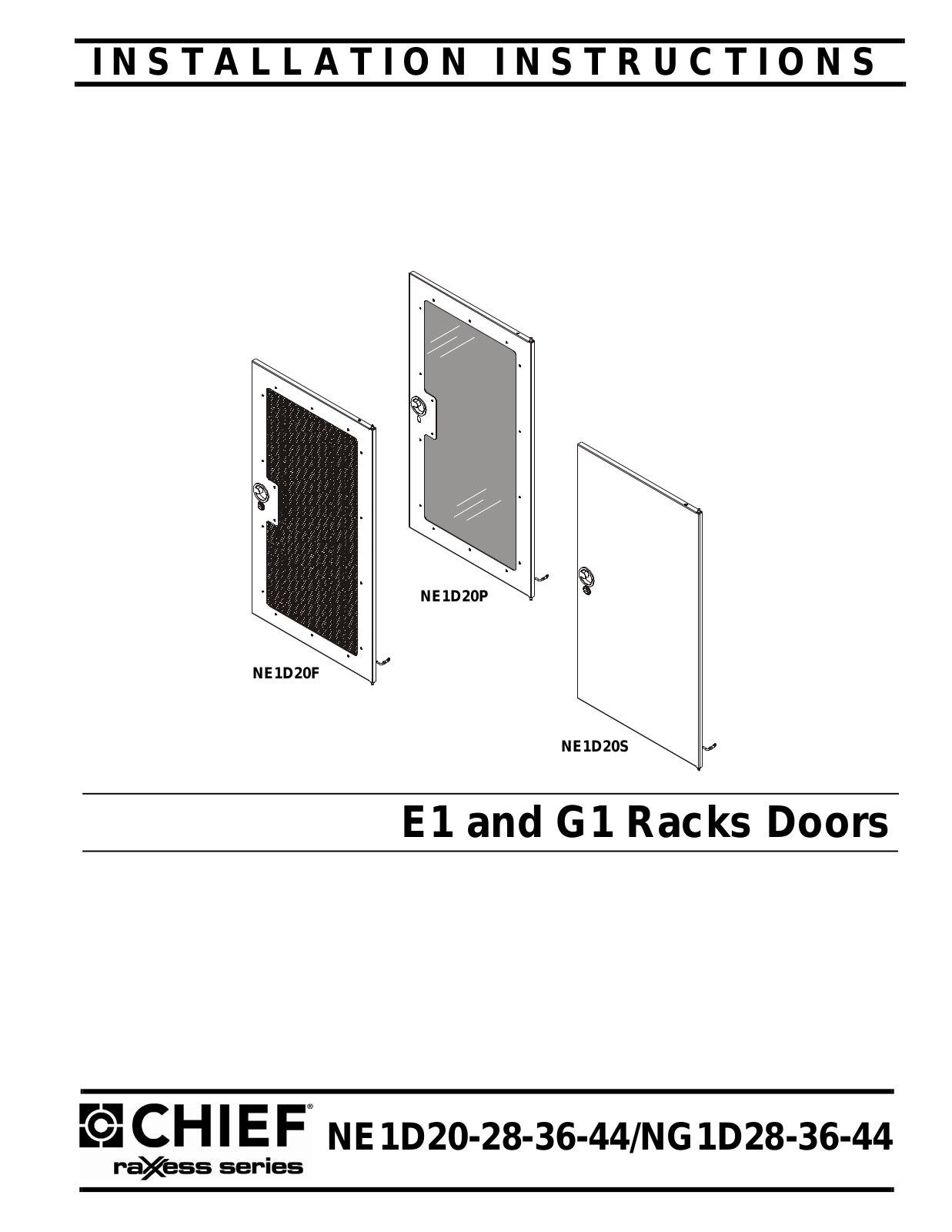 CHIEF NG1D28-36-44 User Manual